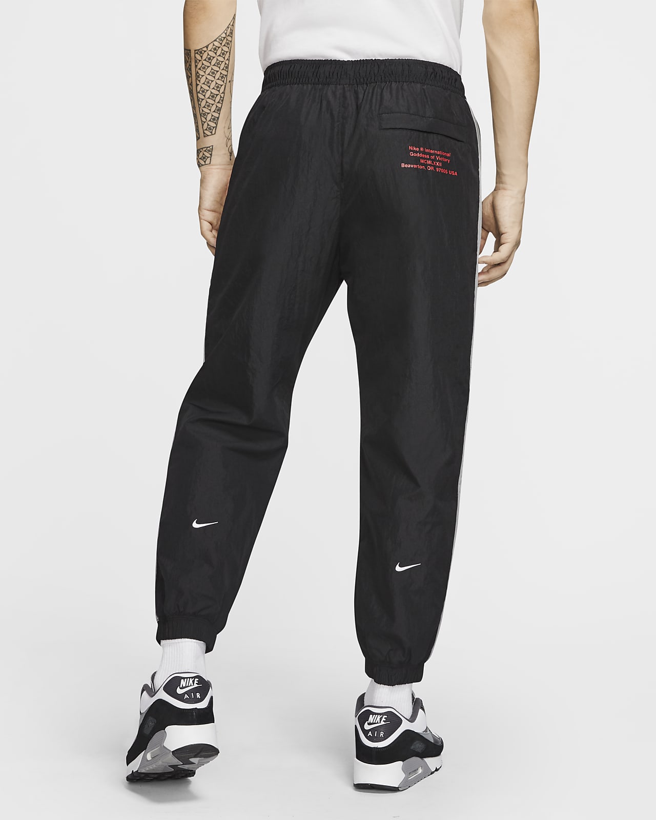 Nike NRG All Over Swoosh Logo Pants Grey HeatherWhite Mens  US