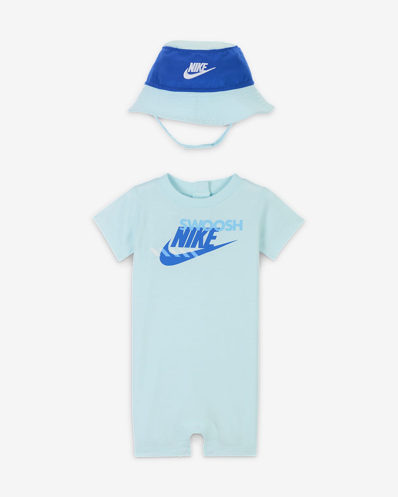 Conjunto de enterito y gorro tipo pescador para bebé (0 a 9 meses) Nike Sportswear PE