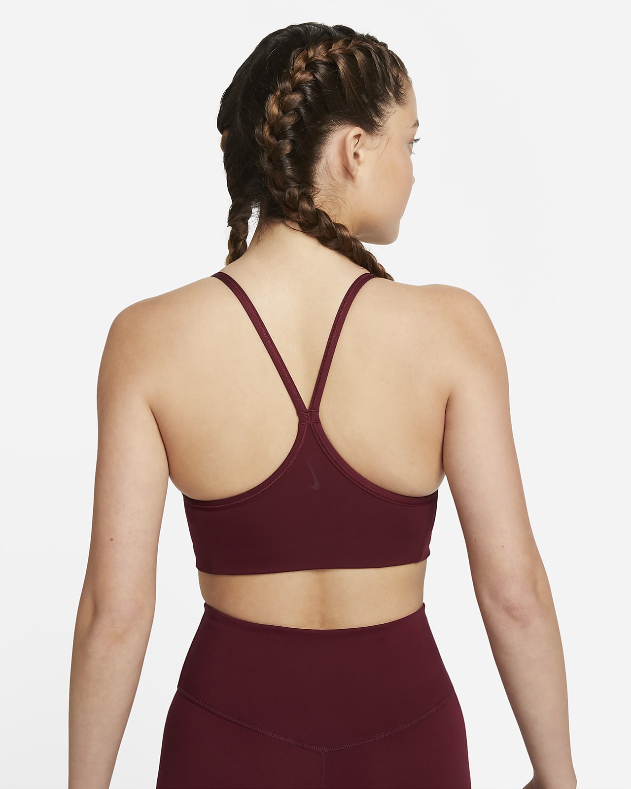 Nike Yoga Indy Women's LightSupport Padded Metallic Tape Sports Bra