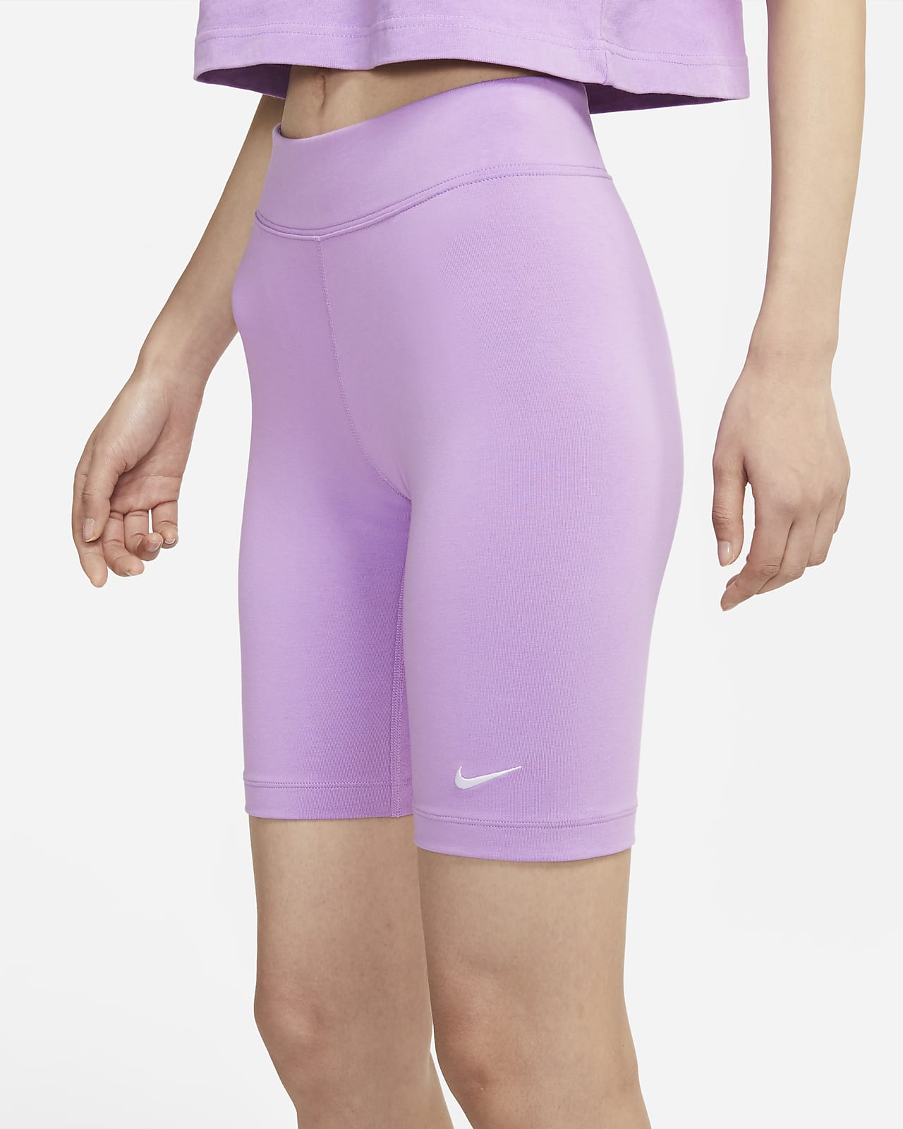 purple nike biker shorts