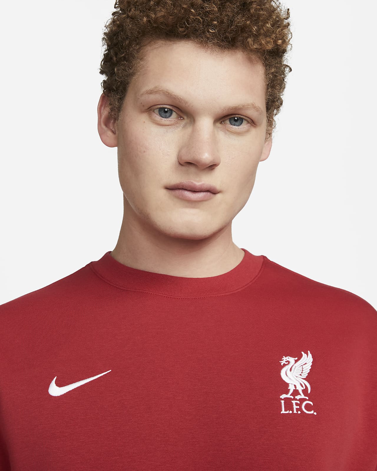 Sudadera de cuello redondo para hombre Liverpool FC Club Fleece