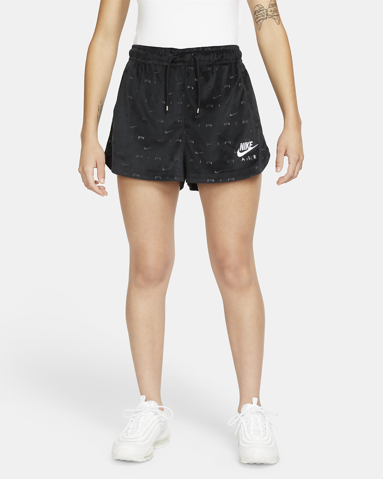 Nike Air Pantalón corto de talle medio de terciopelo - Mujer. Nike ES