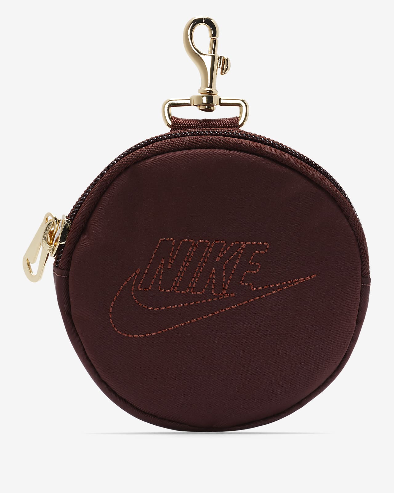 Nike Futura Luxe tote bag in burgundy with mini keyring pouch