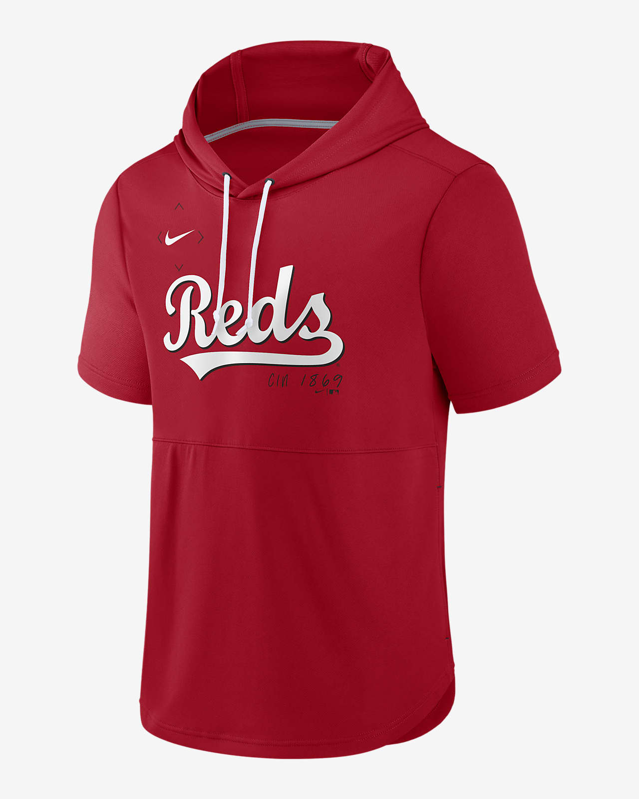 Nike Springer (MLB Cincinnati Reds) Men's Short-Sleeve Pullover Hoodie.