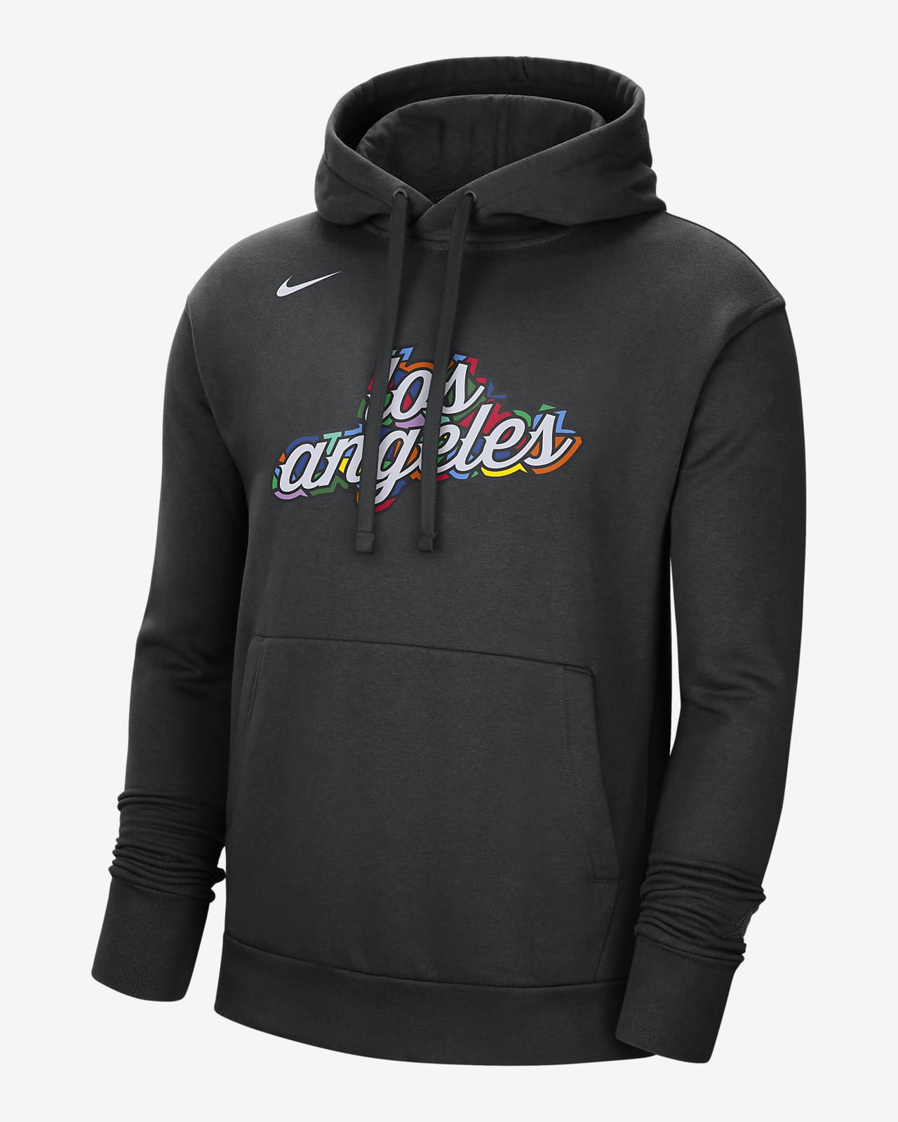 Los Angeles Clippers City Edition Nike Men's NBA Fleece Pullover Hoodie in Black, Size: XS | DN8663-010