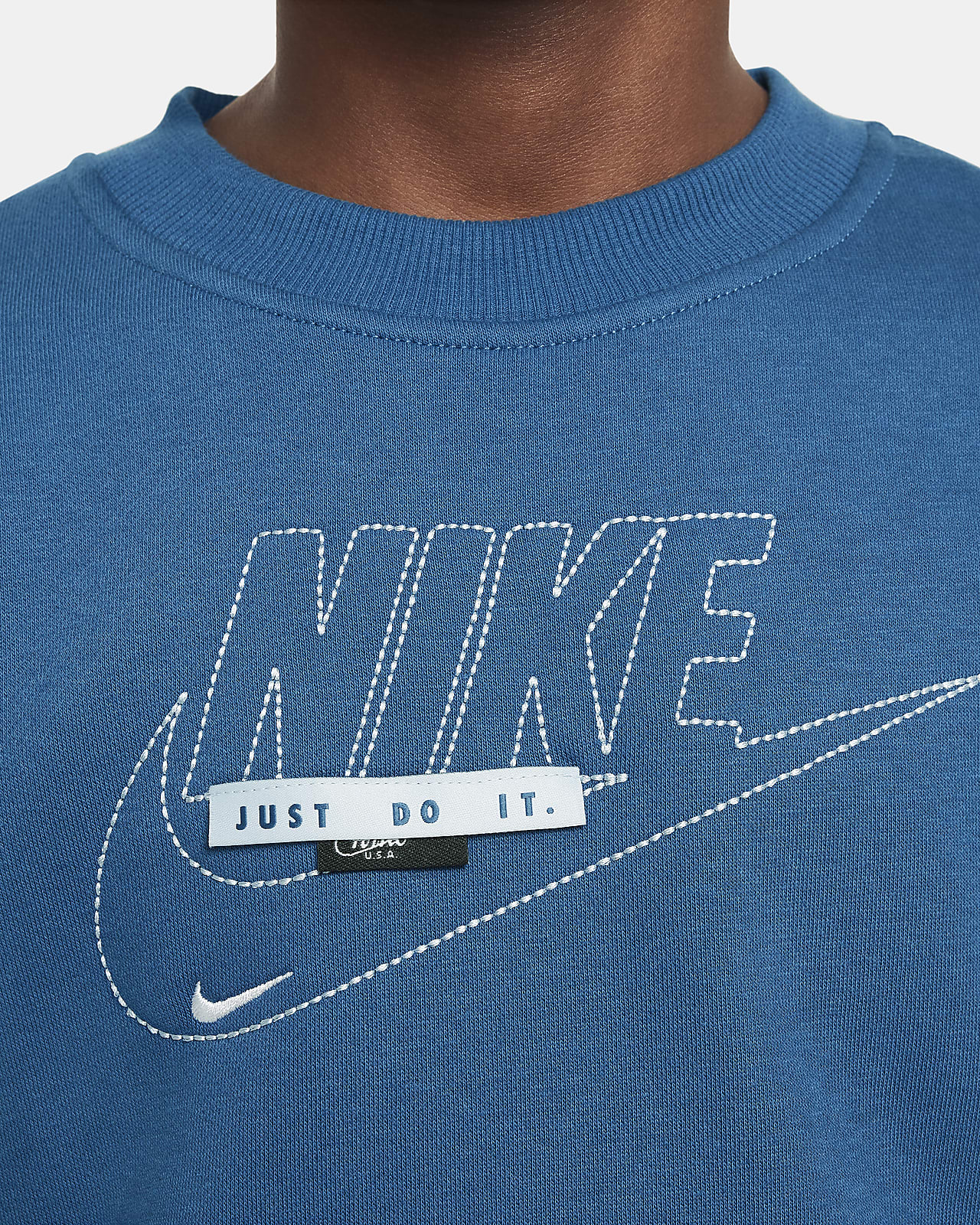 Sudadera de cuello redondo para niños talla pequeña Nike Just Do It Gifting  Crewneck.