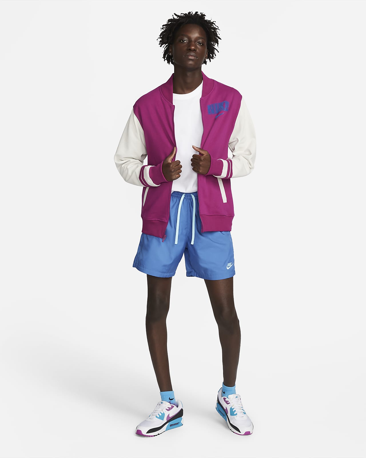 Nike Sportswear Men's Fleece Varsity Jacket. Nike IE