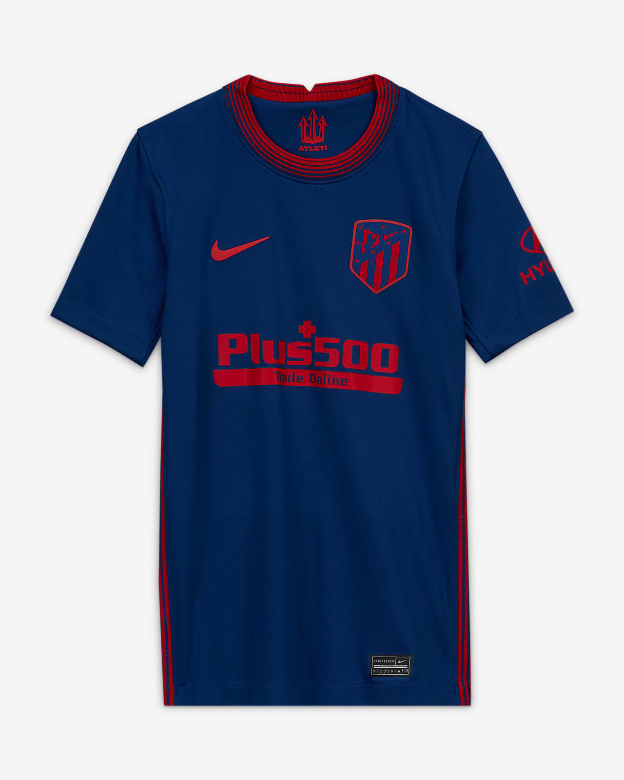 Atletico De Madrid 2020 2021 Stadium Away Older Kids Football Shirt Nike Ae