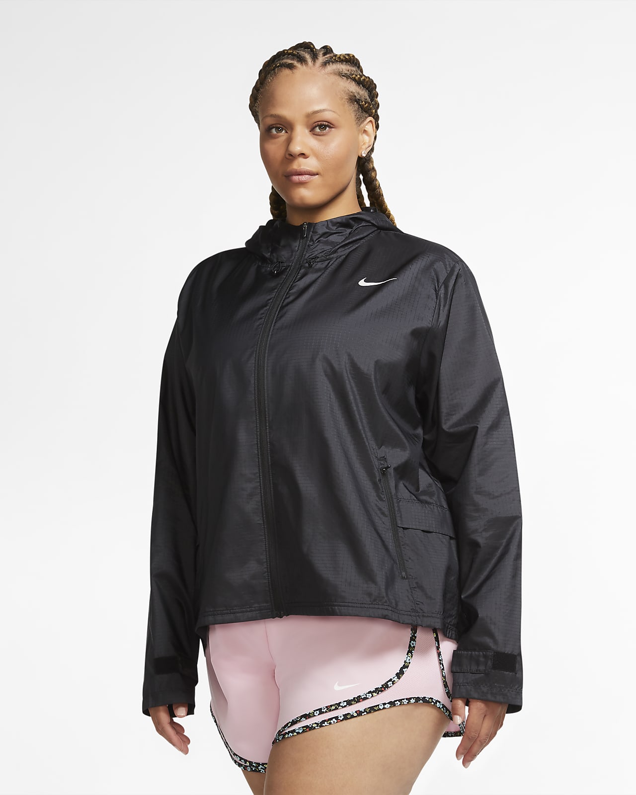 Nike Essential løpejakke til dame (store størrelser)
