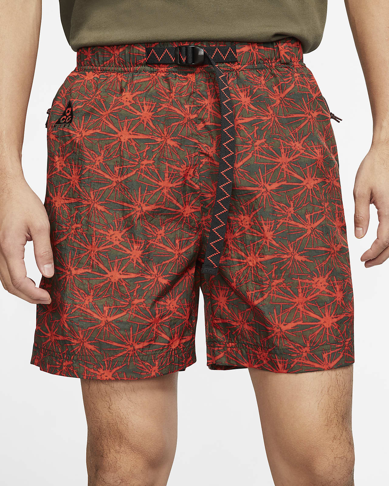 nike woven shorts red