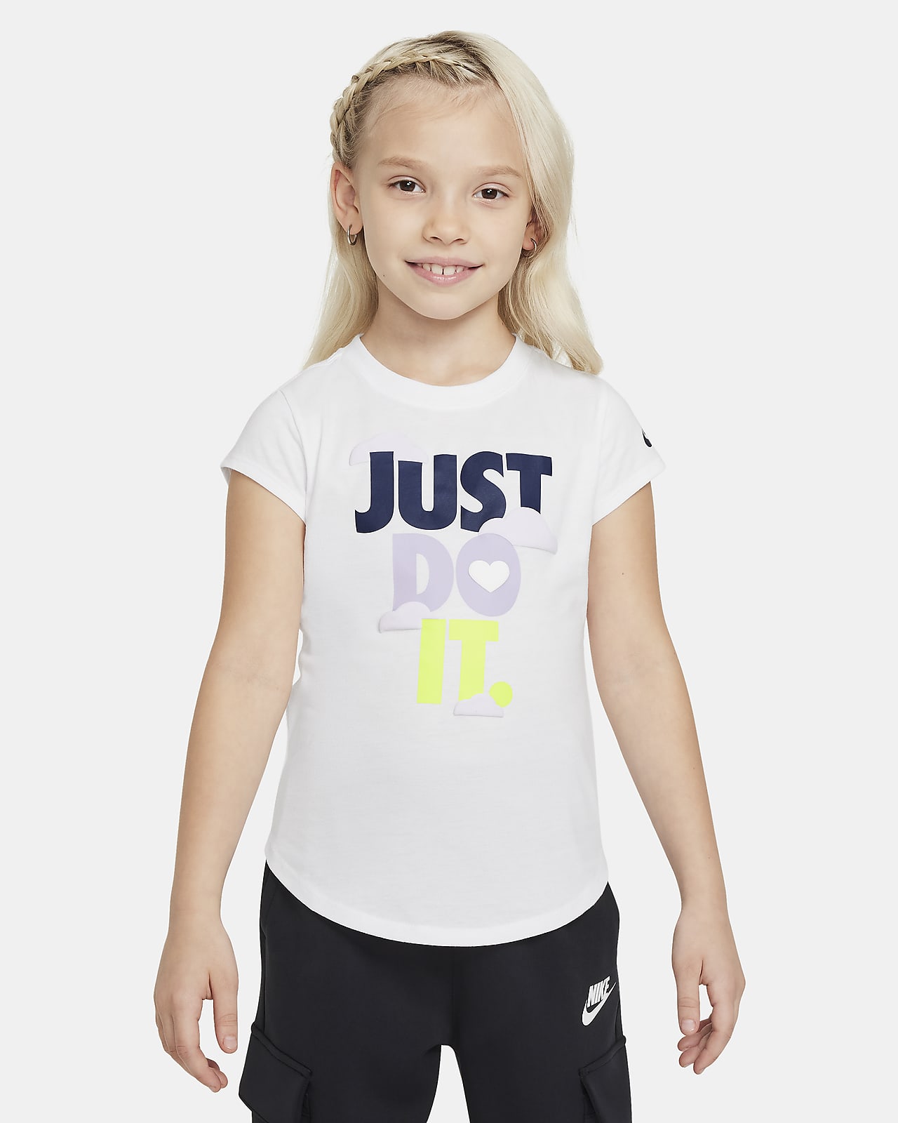 Nike Sweet Swoosh "Just Do It" Little Kids' Graphic T-Shirt