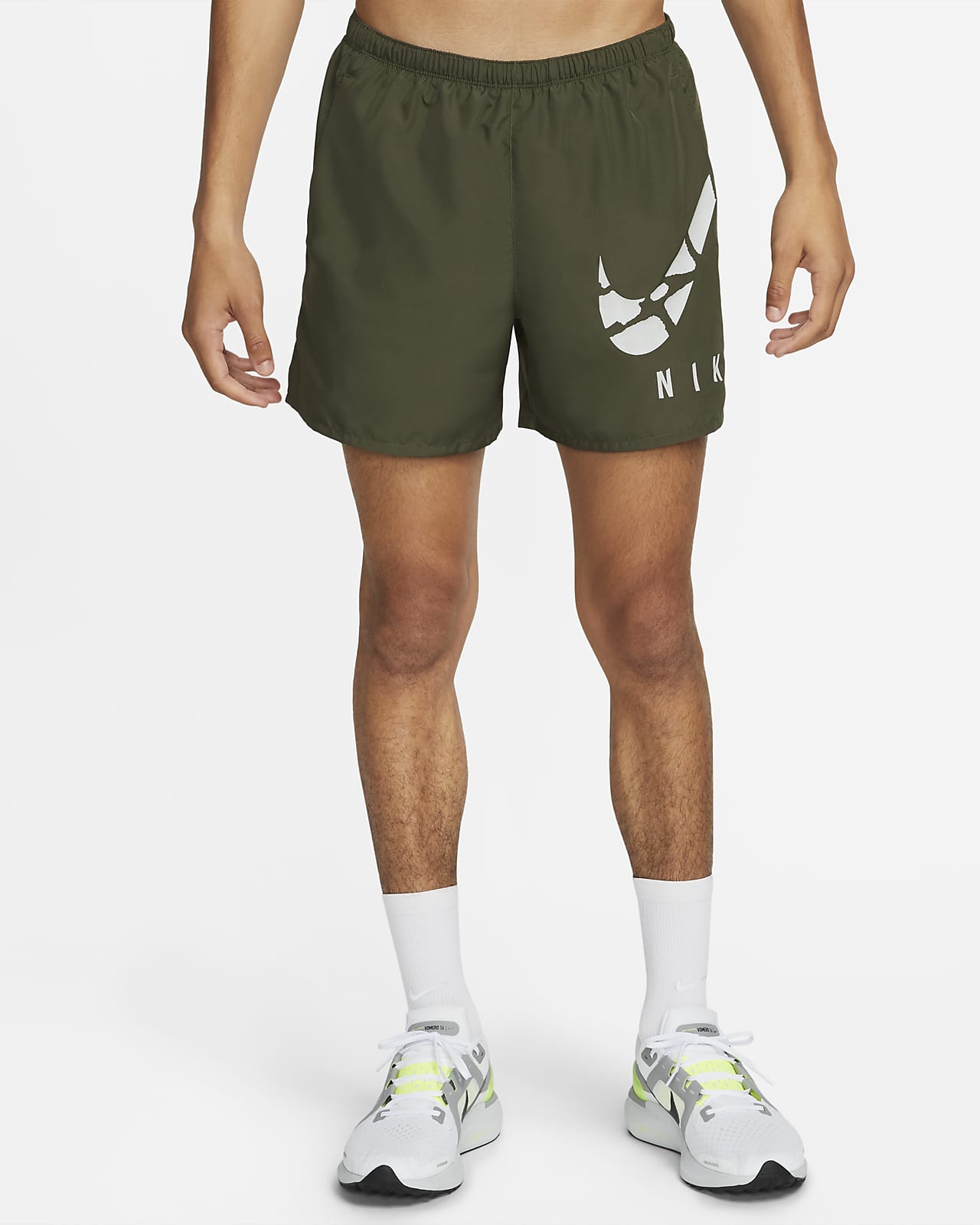 กางเกงวิ่งขาสั้น 5 นิ้วมีซับในผู้ชาย Nike Dri-FIT Challenger Run Division