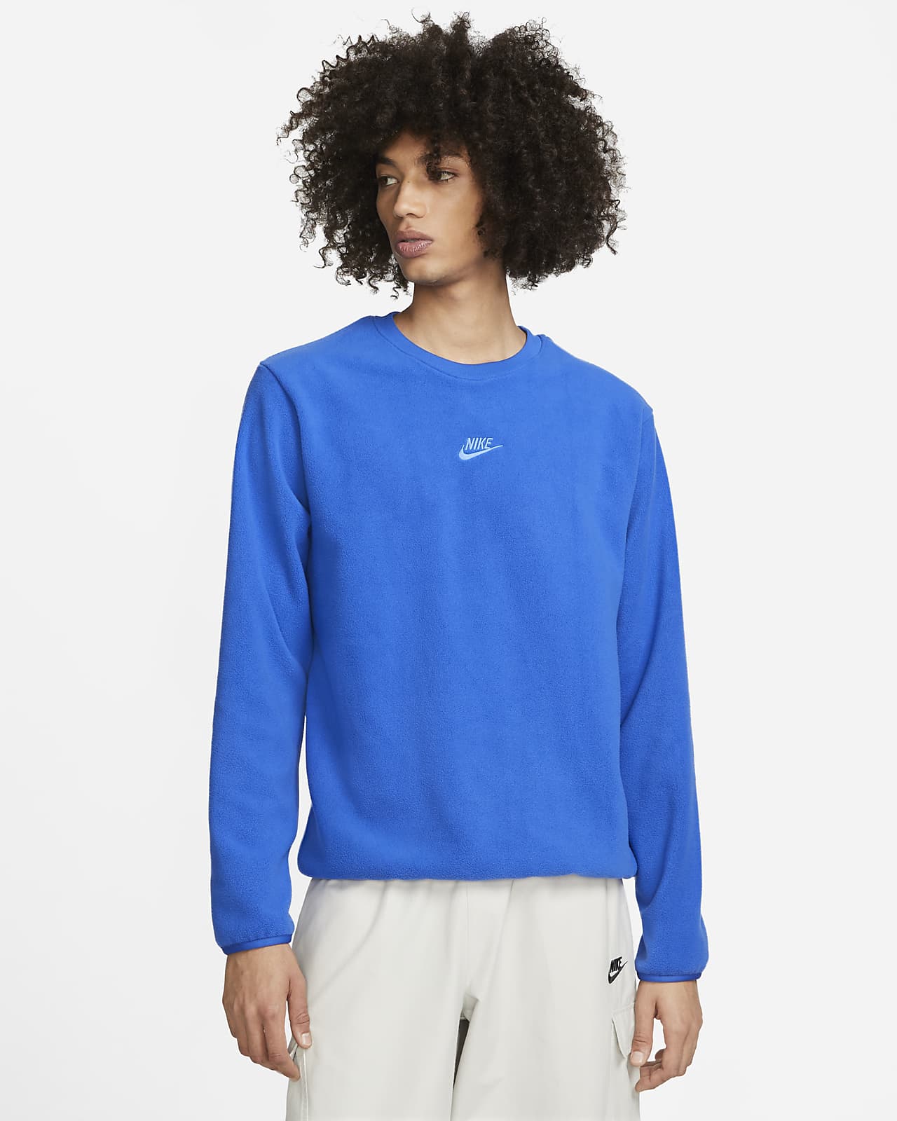 Sweatshirt Nike Sportswear Fleece med rund hals för män
