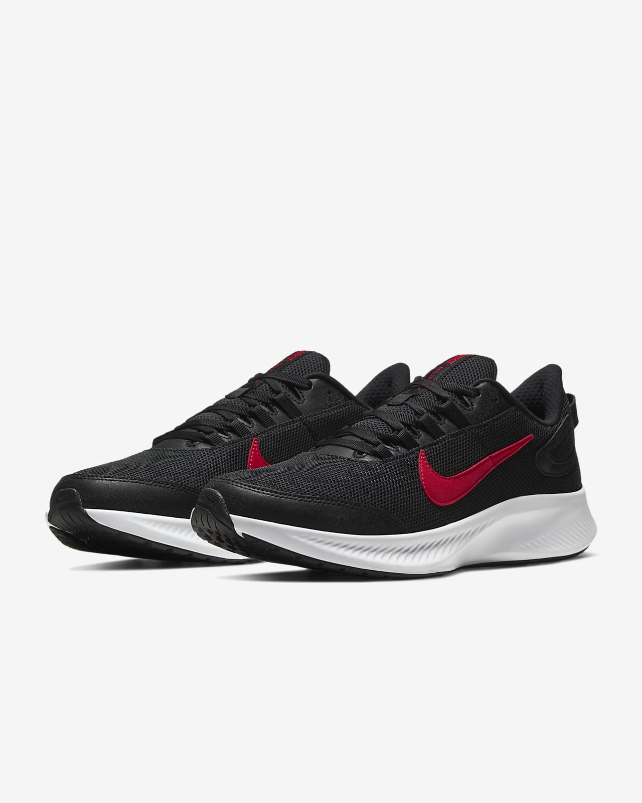 red and black nike running shoes
