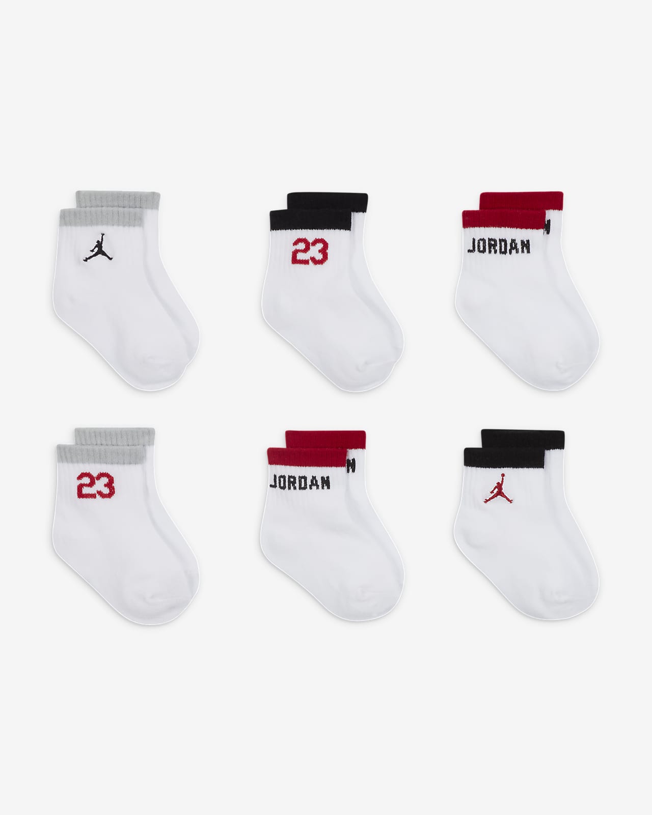 Jordan Baby (12–24) Legacy Ankle Gripper Socks (6 Pairs). Nike IE