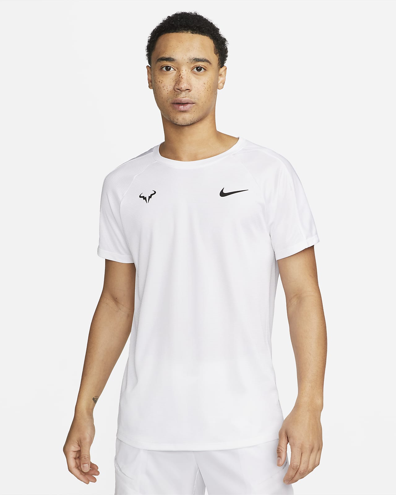 Camisola de ténis de manga curta Nike Dri-FIT Rafa Challenger para homem