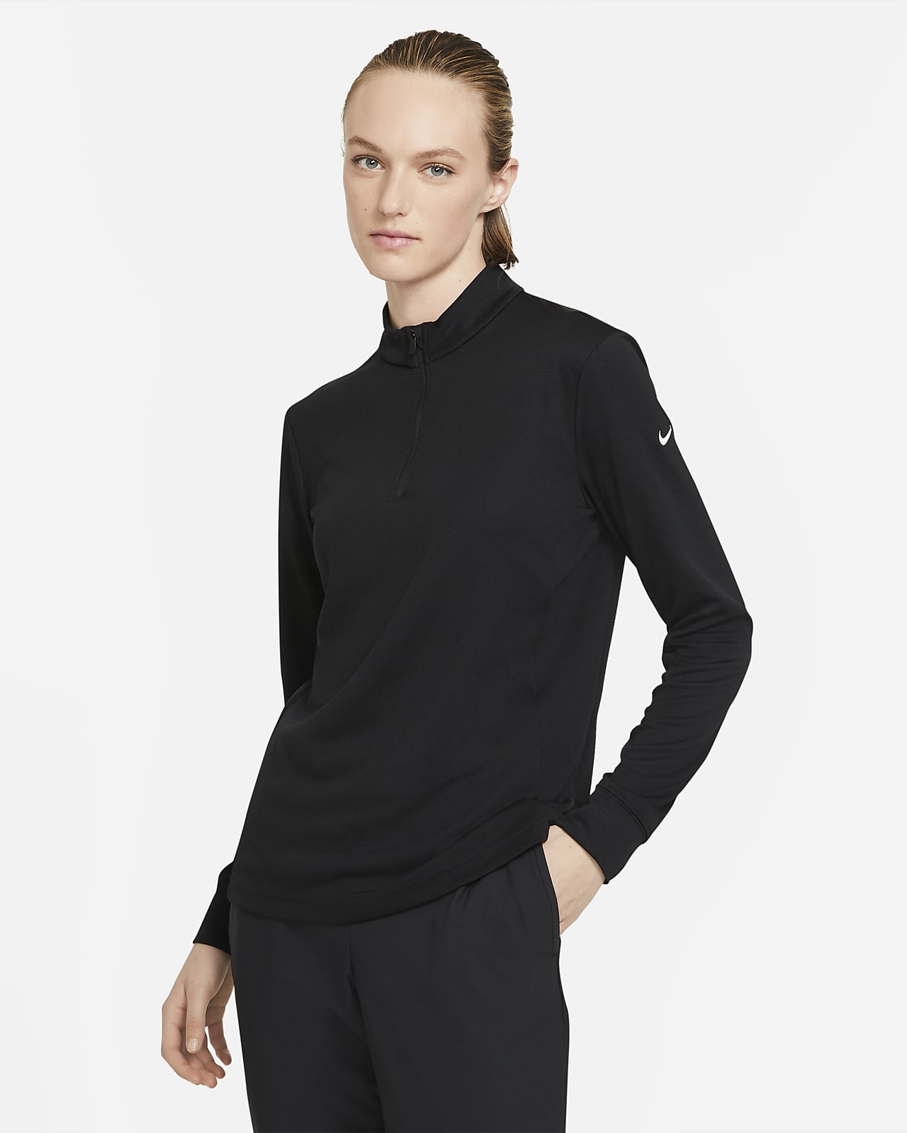 Nike Dri-FIT UV Victory-golftrøje med lynlås i halv længde til kvinder