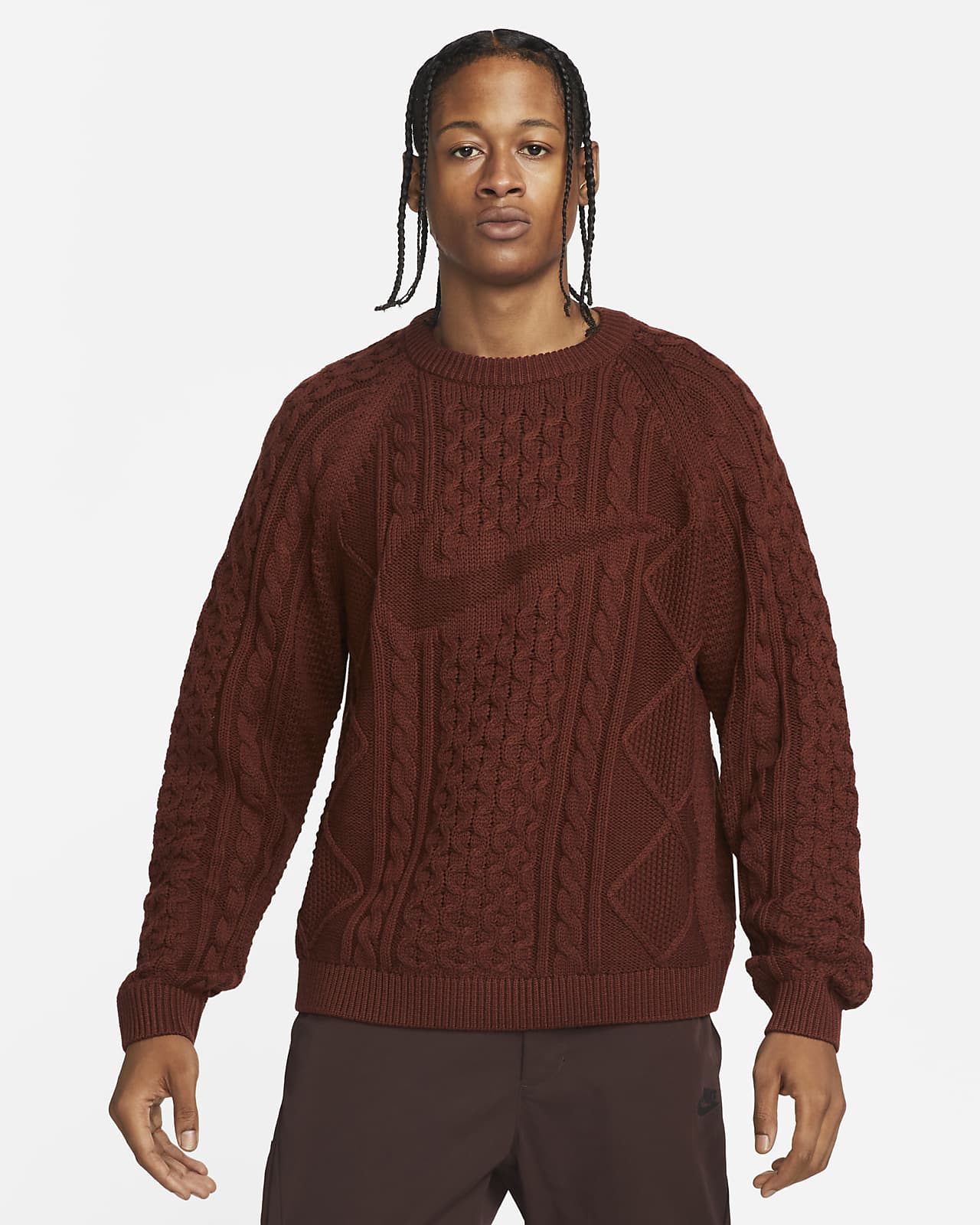 Nike Life Men's Cable-Knit Jumper. Nike NZ