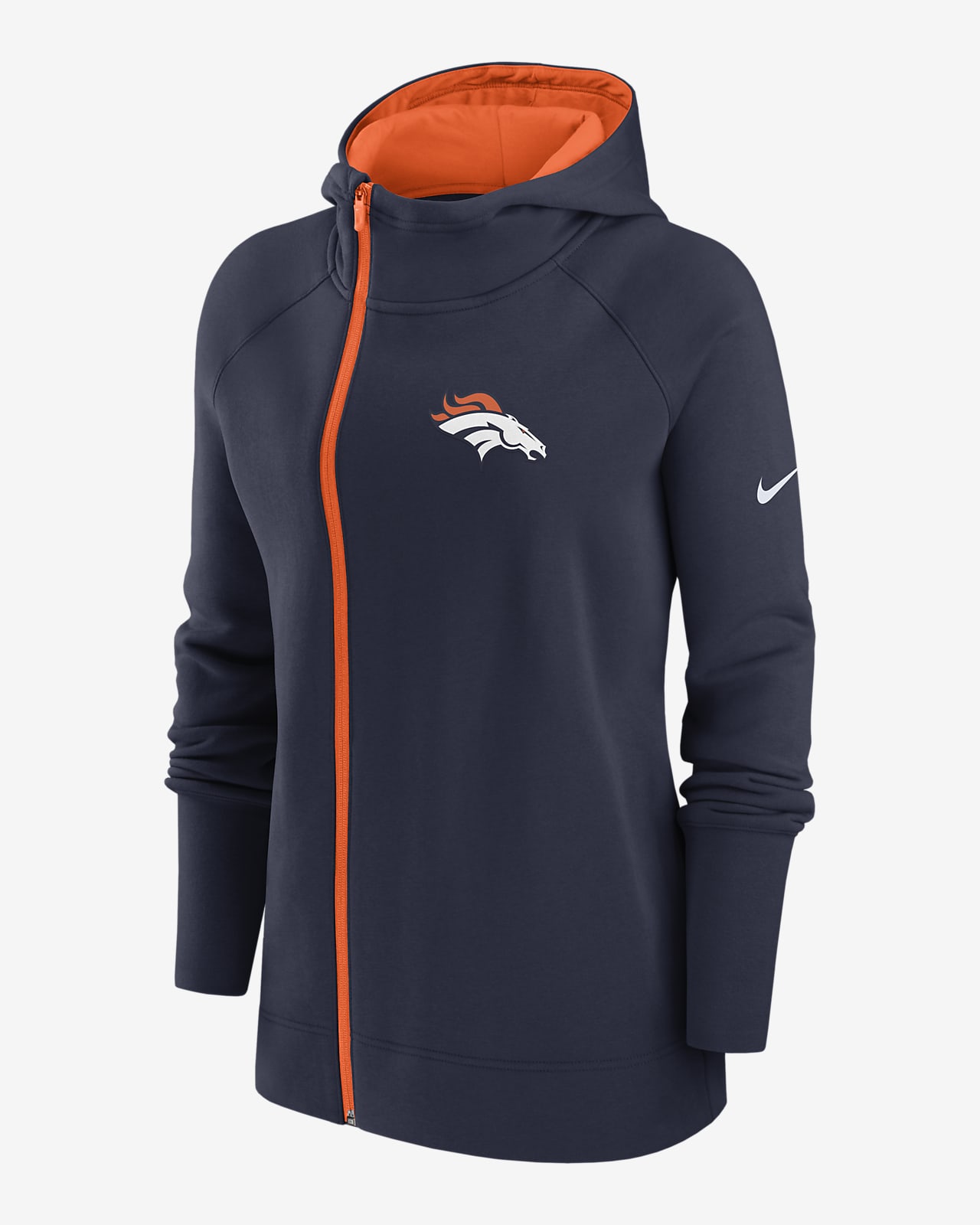 Nike Assymetrical (NFL Denver Broncos) Women's Full-Zip Hoodie