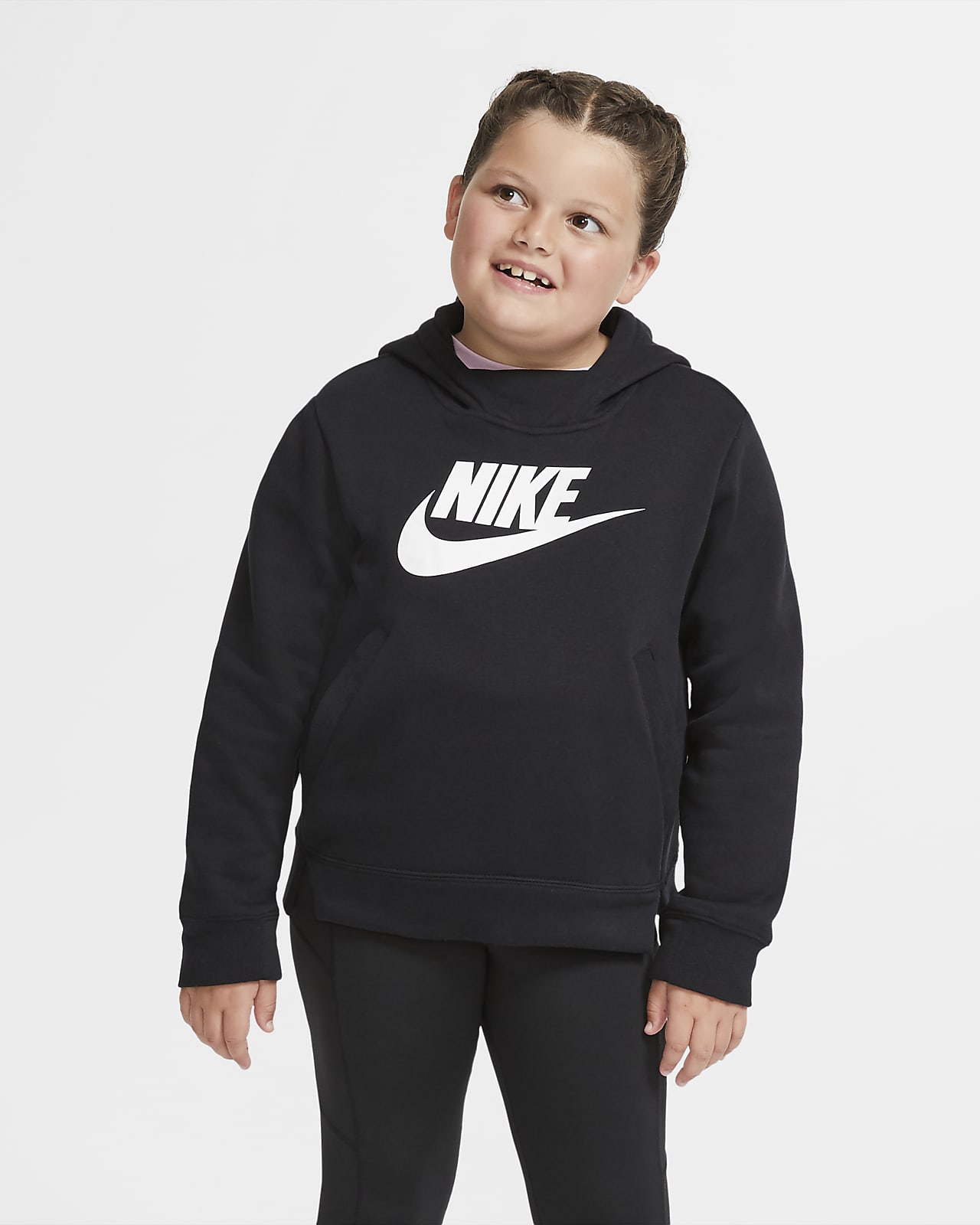 Nike Sportswear hettegenser til store barn (jente) (utvidet størrelse) Nike Sportswear hettegenser til store barn (jente) (utvidet størrelse)