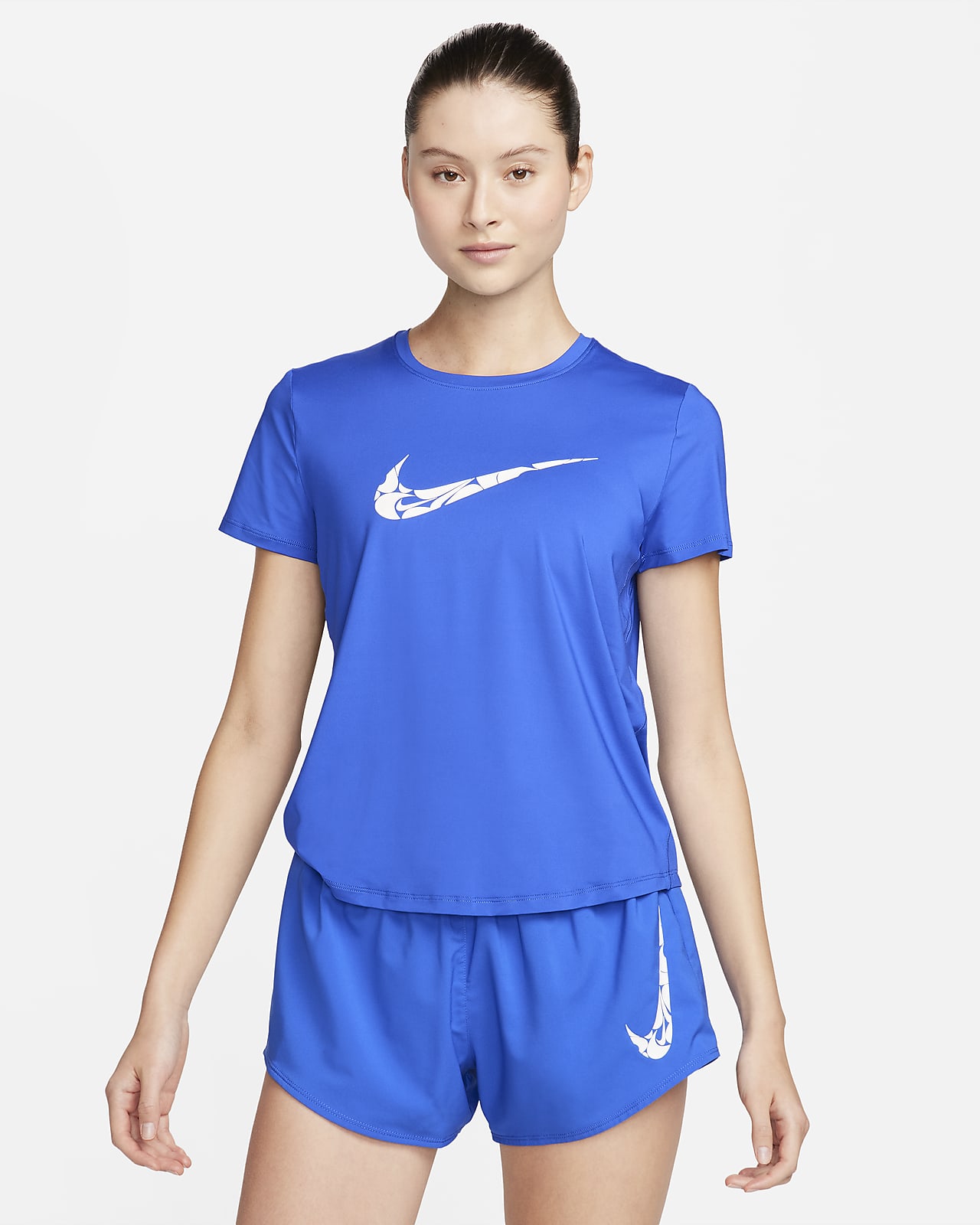 Nike Dri-FIT Swoosh Women's Short-Sleeve Running Top (Plus Size). Nike ZA