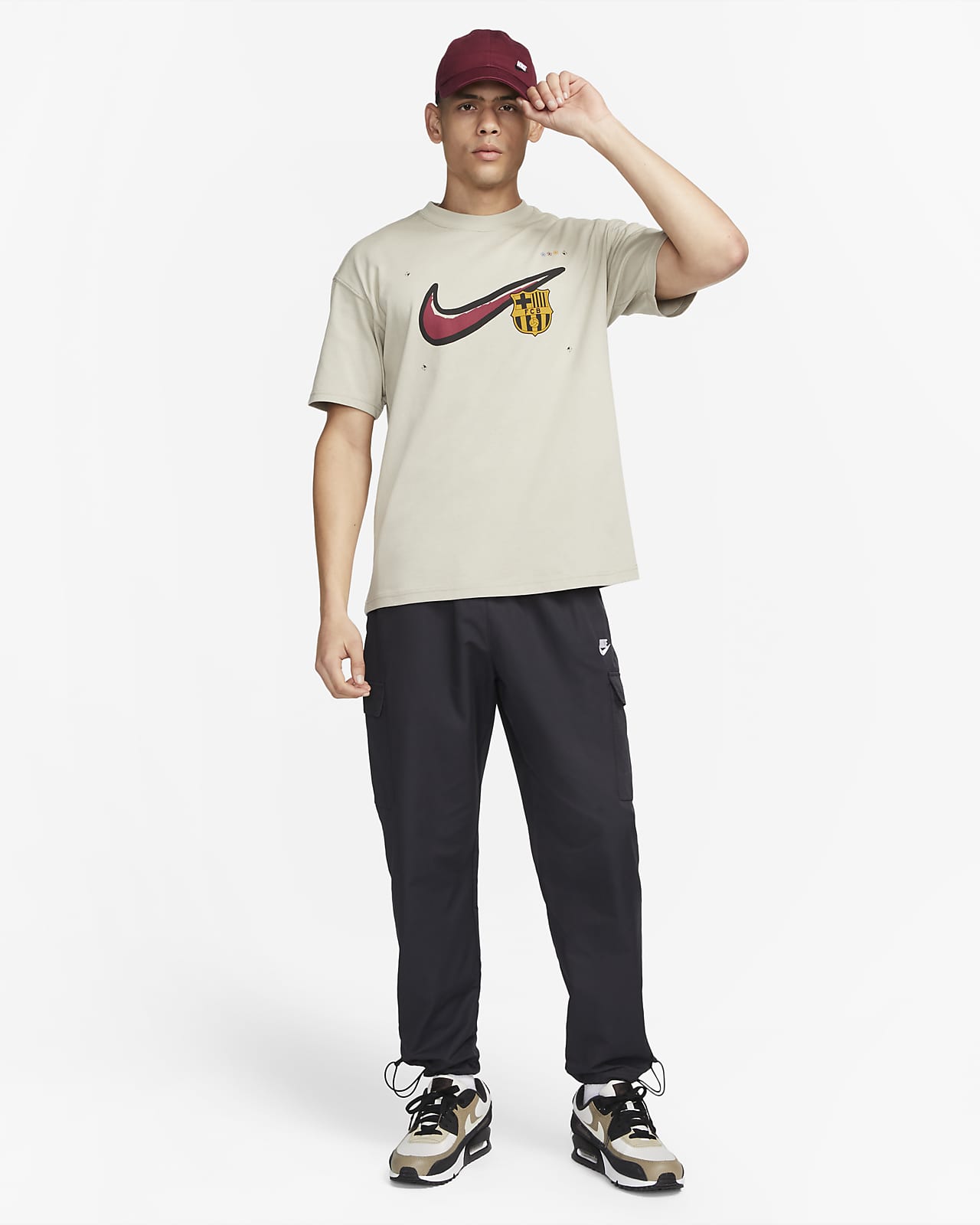 Nike Men's Ja Max90 Long-Sleeve T-Shirt in White, Size: Small | FN0807-100