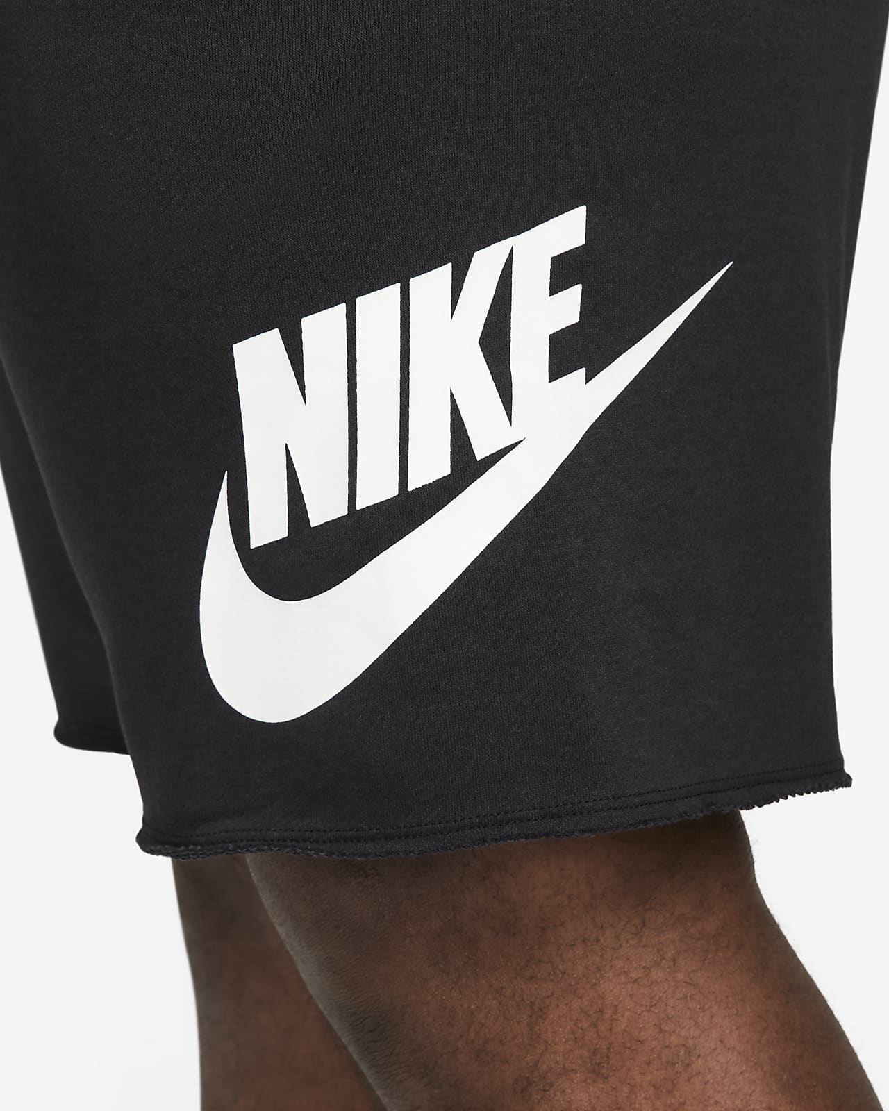 NA-C42 (Nike club alumni mens french terry shorts dark grey heather/wh –  Otahuhu Shoes