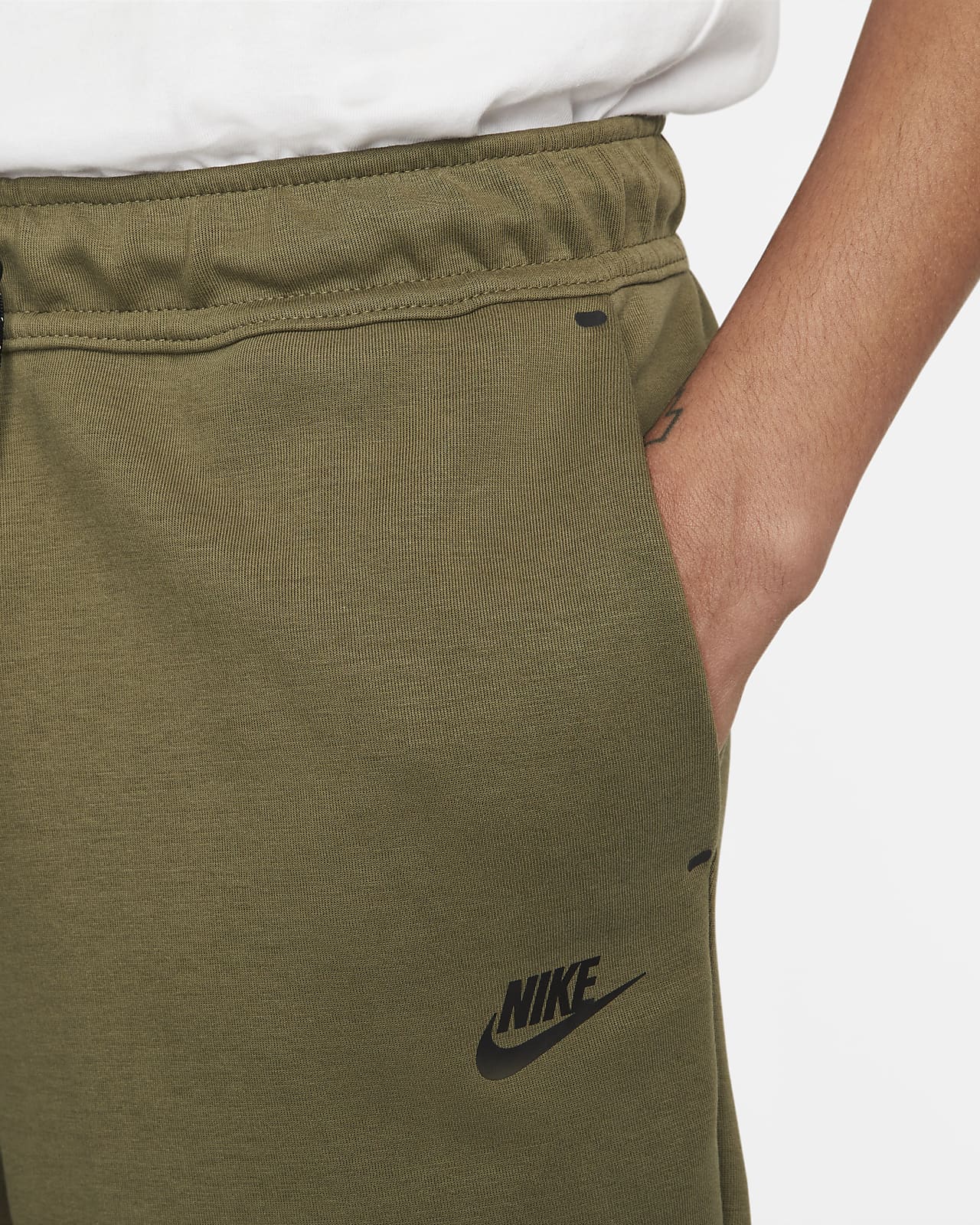 Nike Sportswear Tech Fleece Shorts Light Bone Black CU4503-072 Above ...