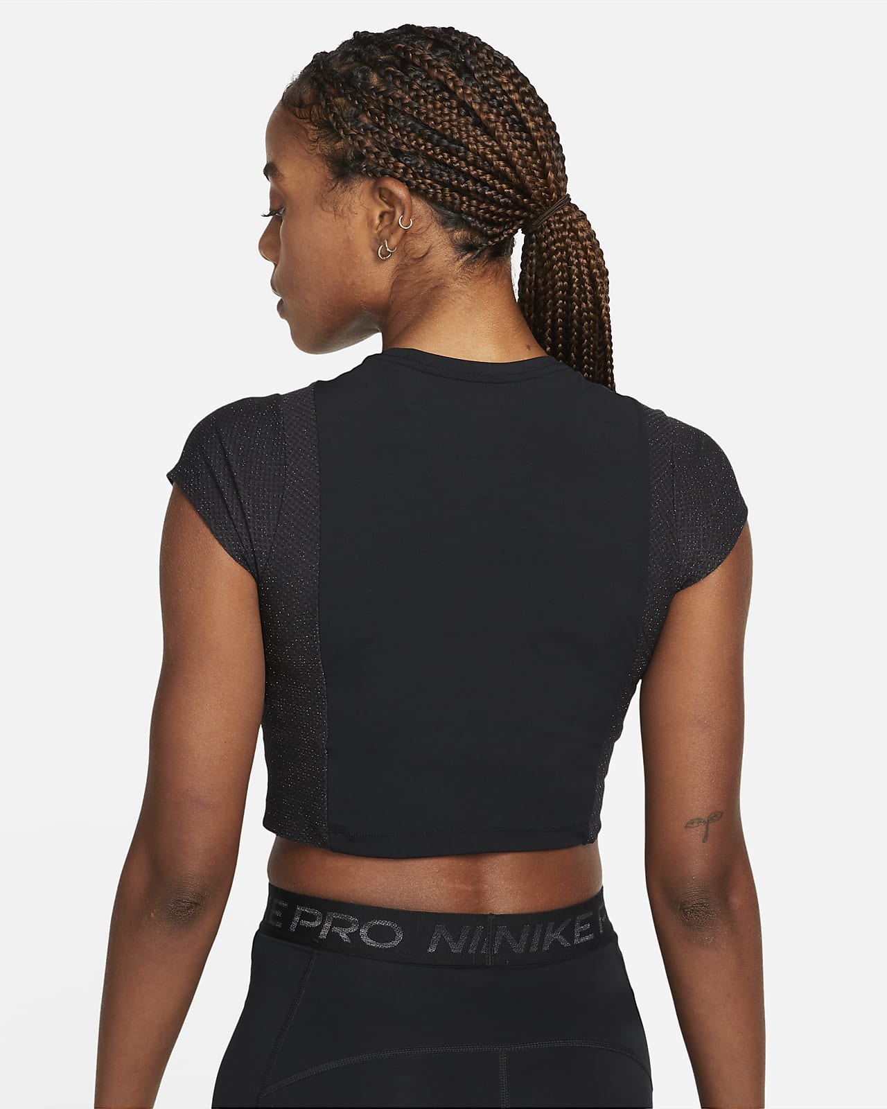 Kortärmad kort tröja Nike Pro Dri-FIT för kvinnor