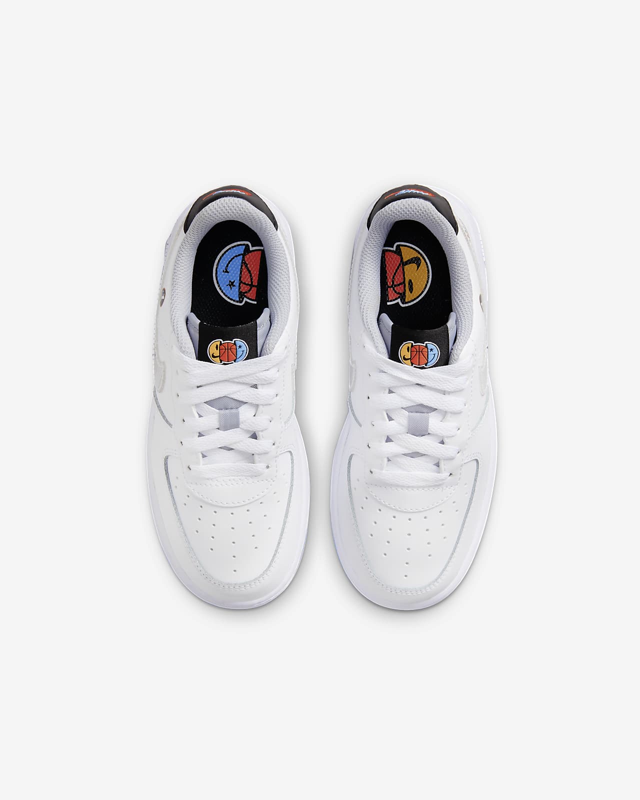 air force 1 lv8 black/wolf grey/blue grade school boys' shoe