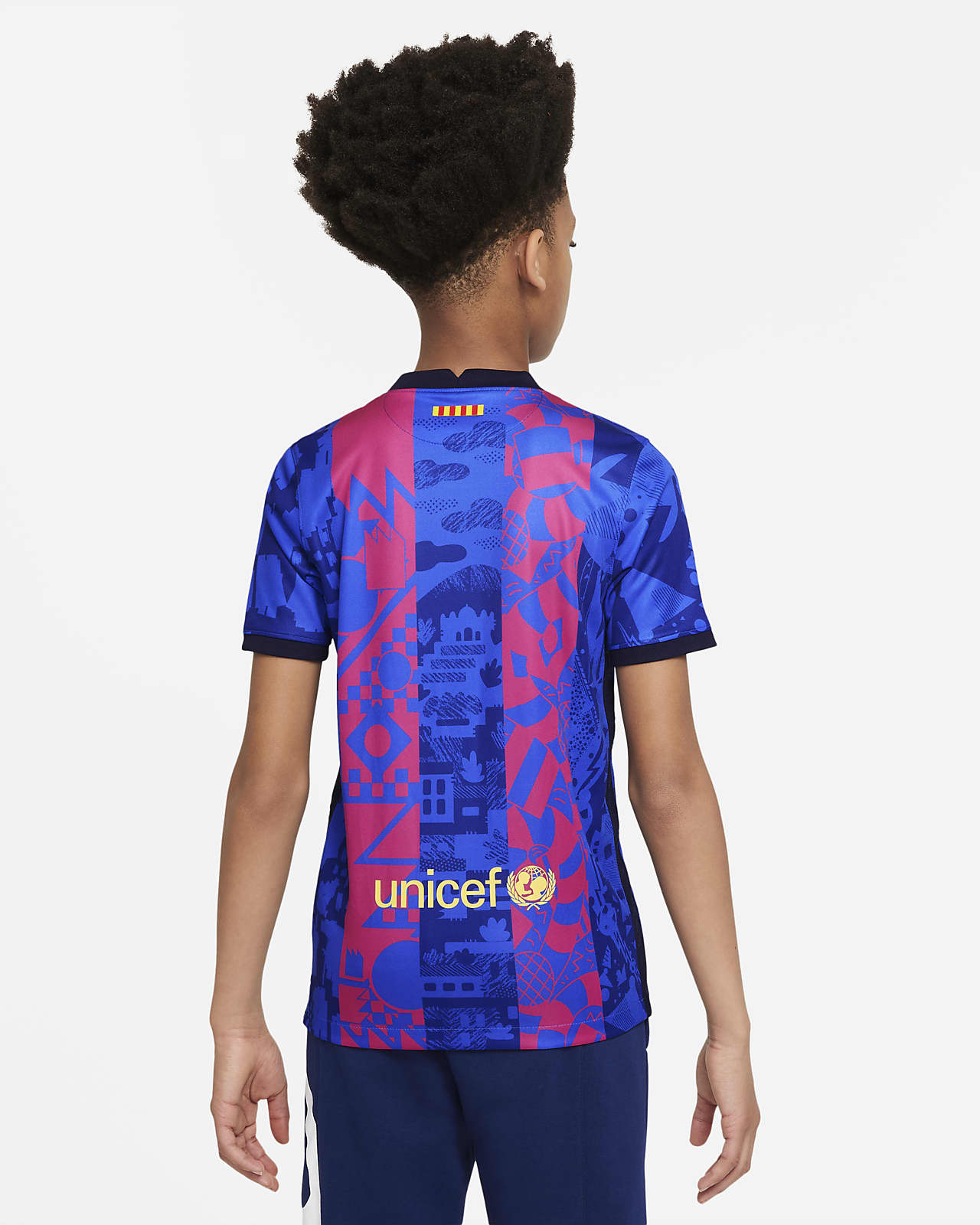 FC Barcelona 2021/22 Stadium Third Big Kids' Nike Dri-FIT Soccer Jersey