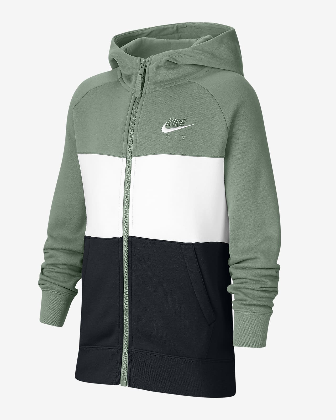 Huvtröja Nike Air med hel dragkedja för ungdom (killar). Nike SE Huvtröja Nike Air med hel dragkedja för ungdom (killar). Nike SE