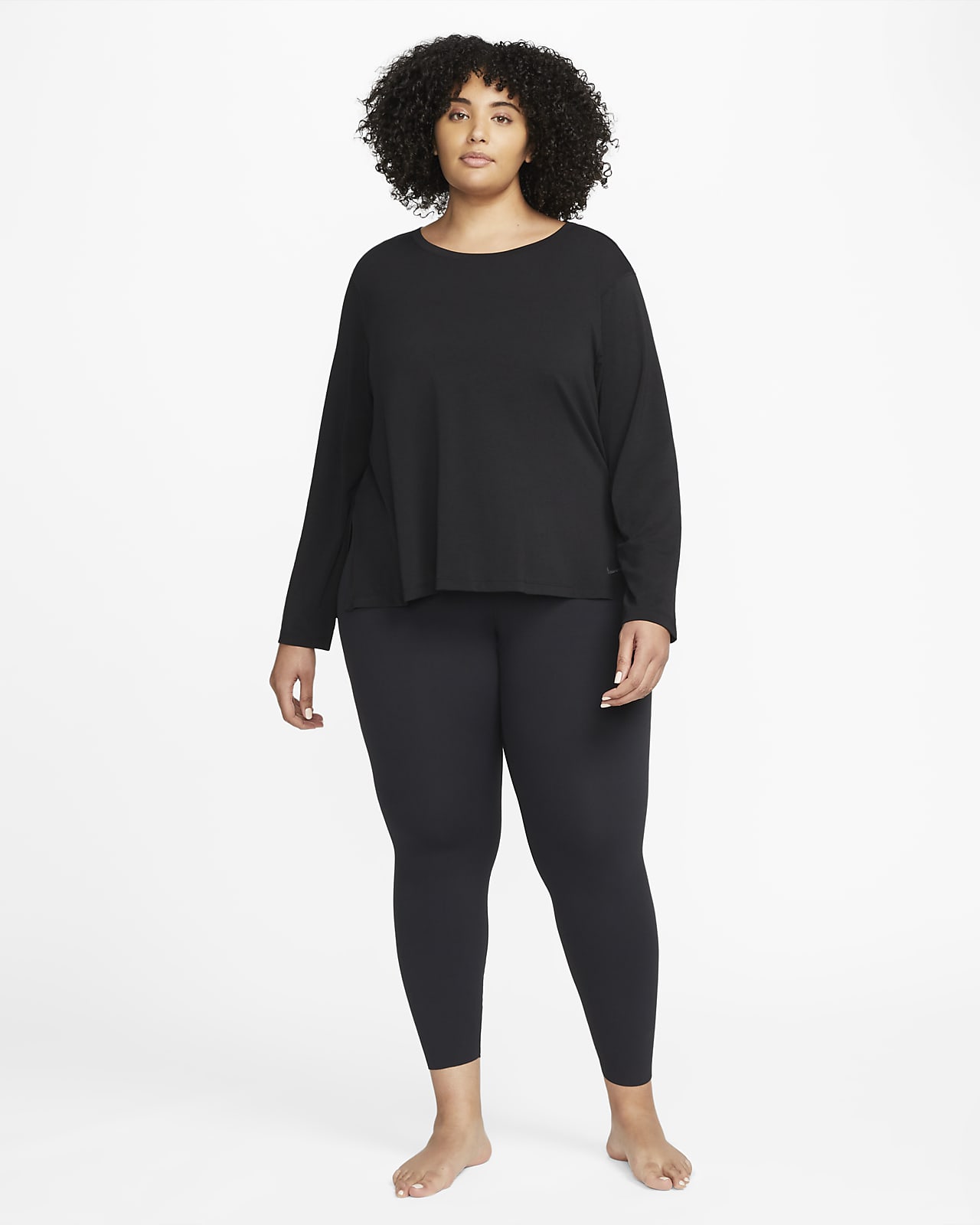 Nike Yoga DriFIT Women's LongSleeve Top (Plus Size). Nike LU
