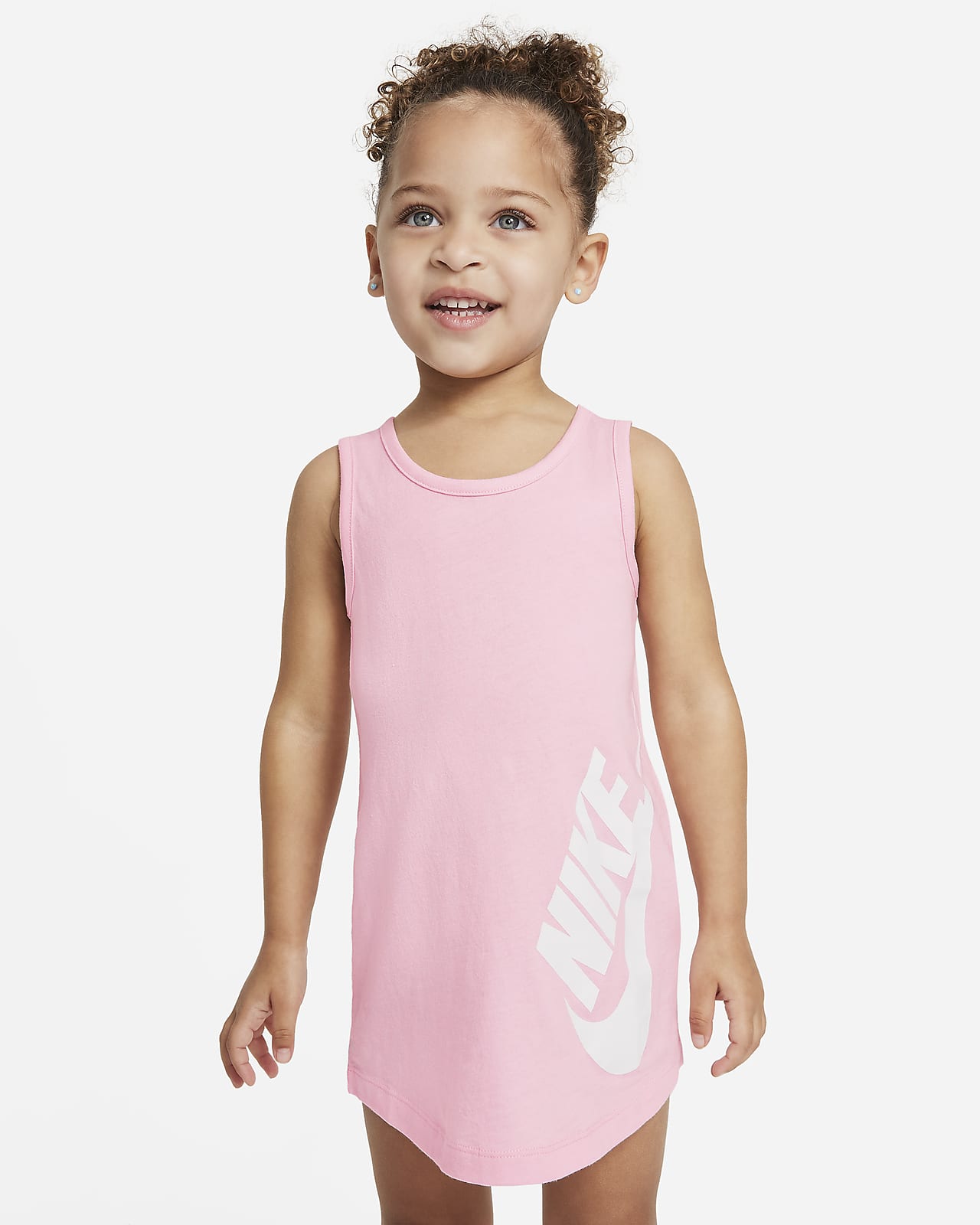 pink and white nike dress