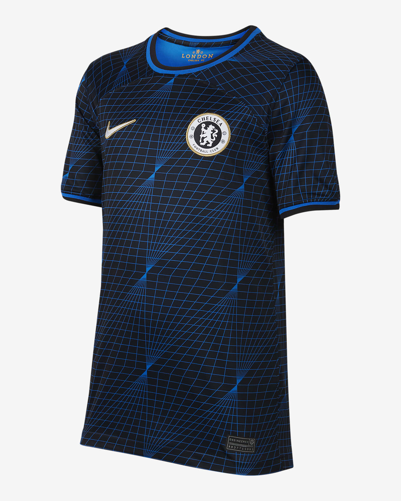 Camisola de futebol Nike Dri-FIT do equipamento alternativo Stadium Chelsea FC 2023/24 Júnior