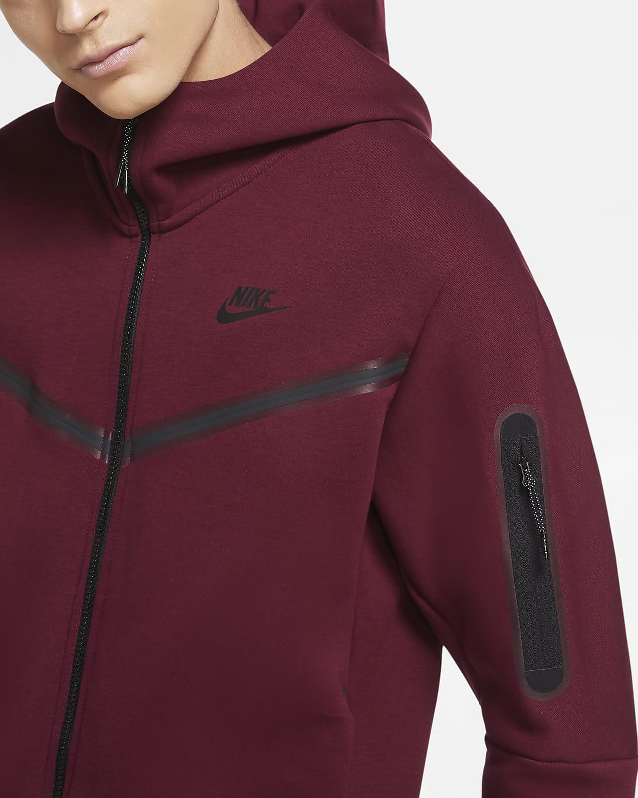 nike sportswear tech fleece red
