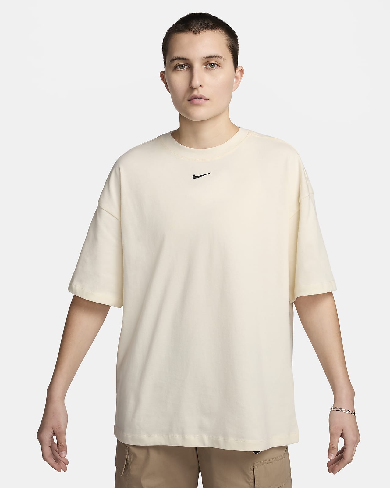 Nike Sportswear Essential Cropped Logo T-Shirt 'Medium Soft Pink