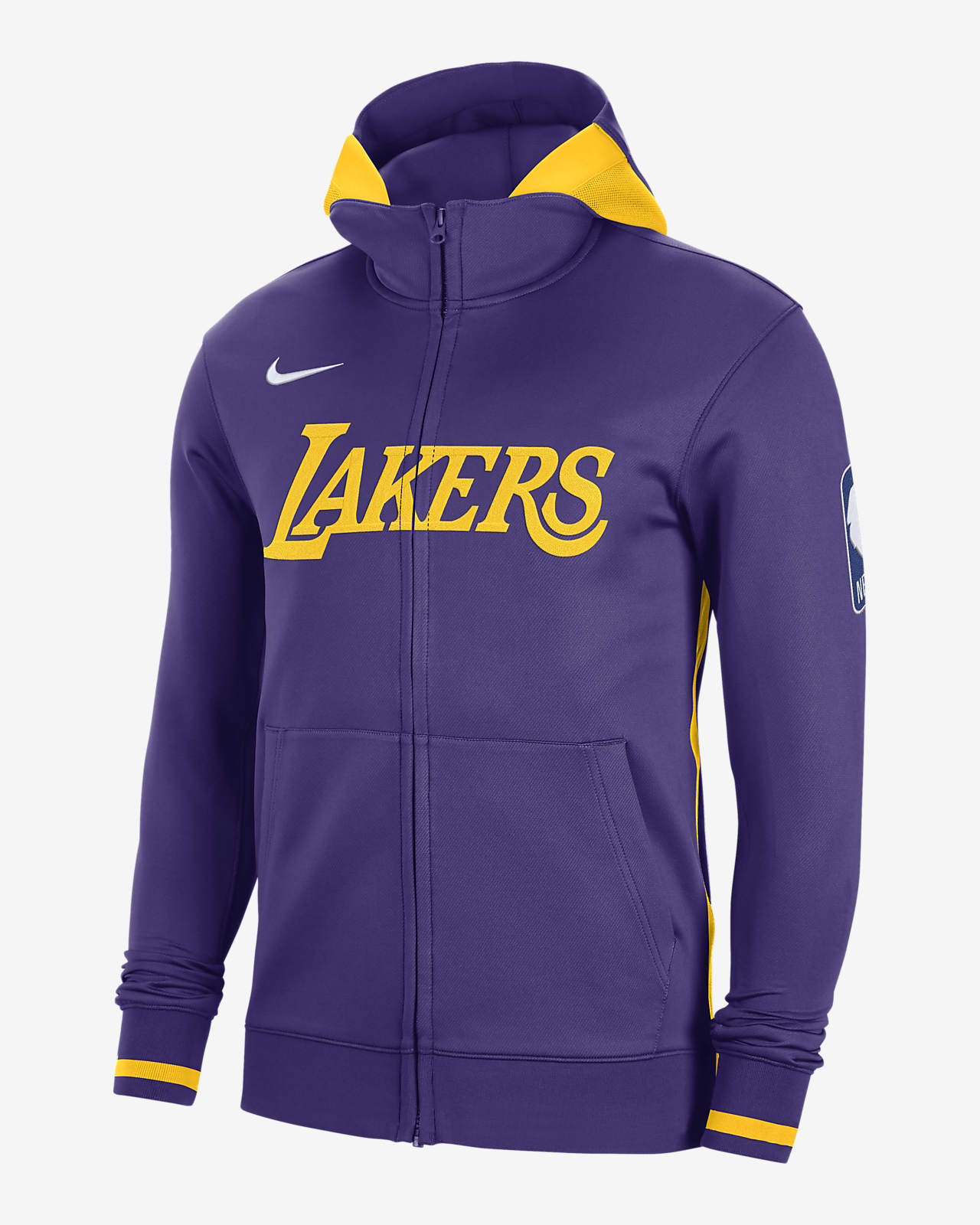 Los Angeles Lakers Showtime Men's Nike Dri-FIT NBA Full-Zip Hoodie. Nike AE