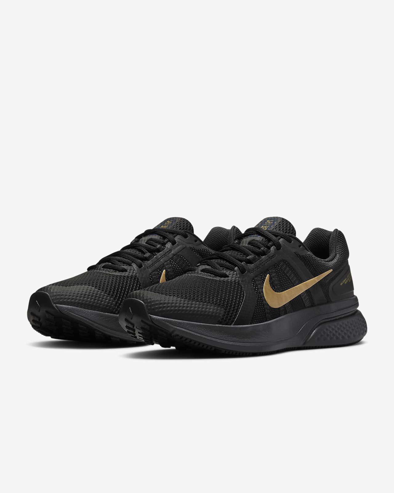 nike run swift men's black