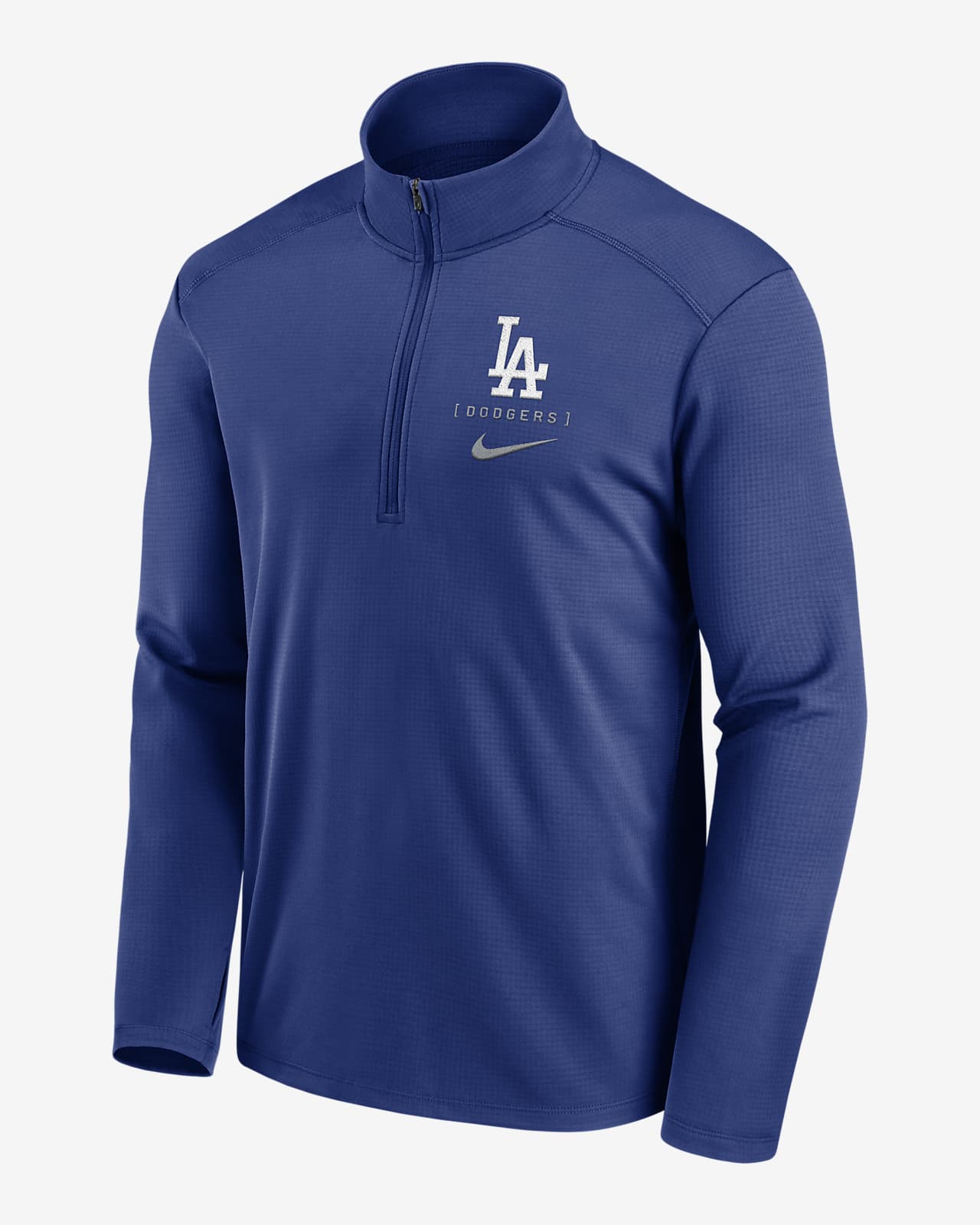 Chamarra Nike Dri-FIT de la MLB con medio cierre para hombre Los Angeles Dodgers Franchise Logo Pacer