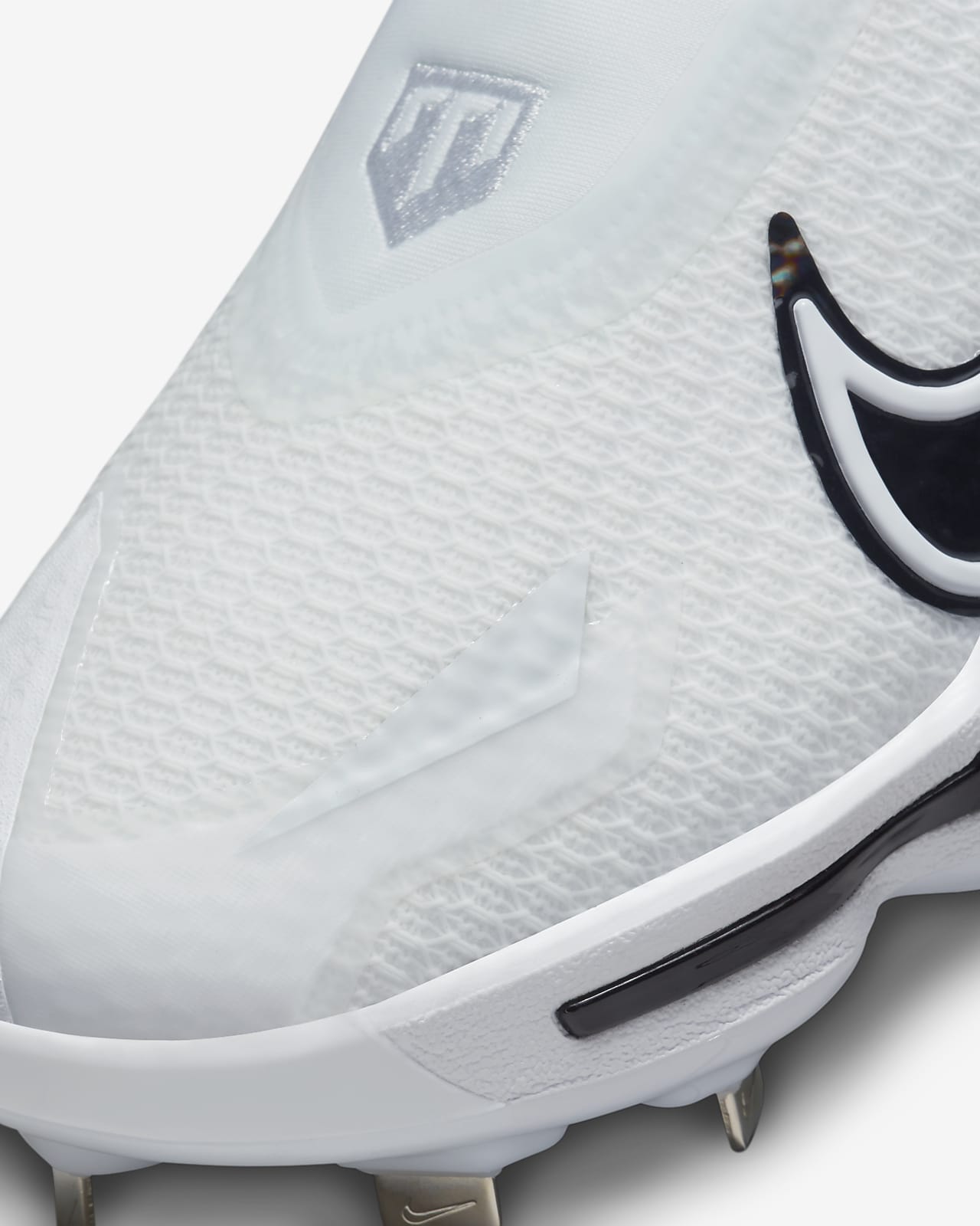 Nike Men's Force Zoom Trout 8 Elite Metal Baseball Cleats, Size 8.5, White/Grey