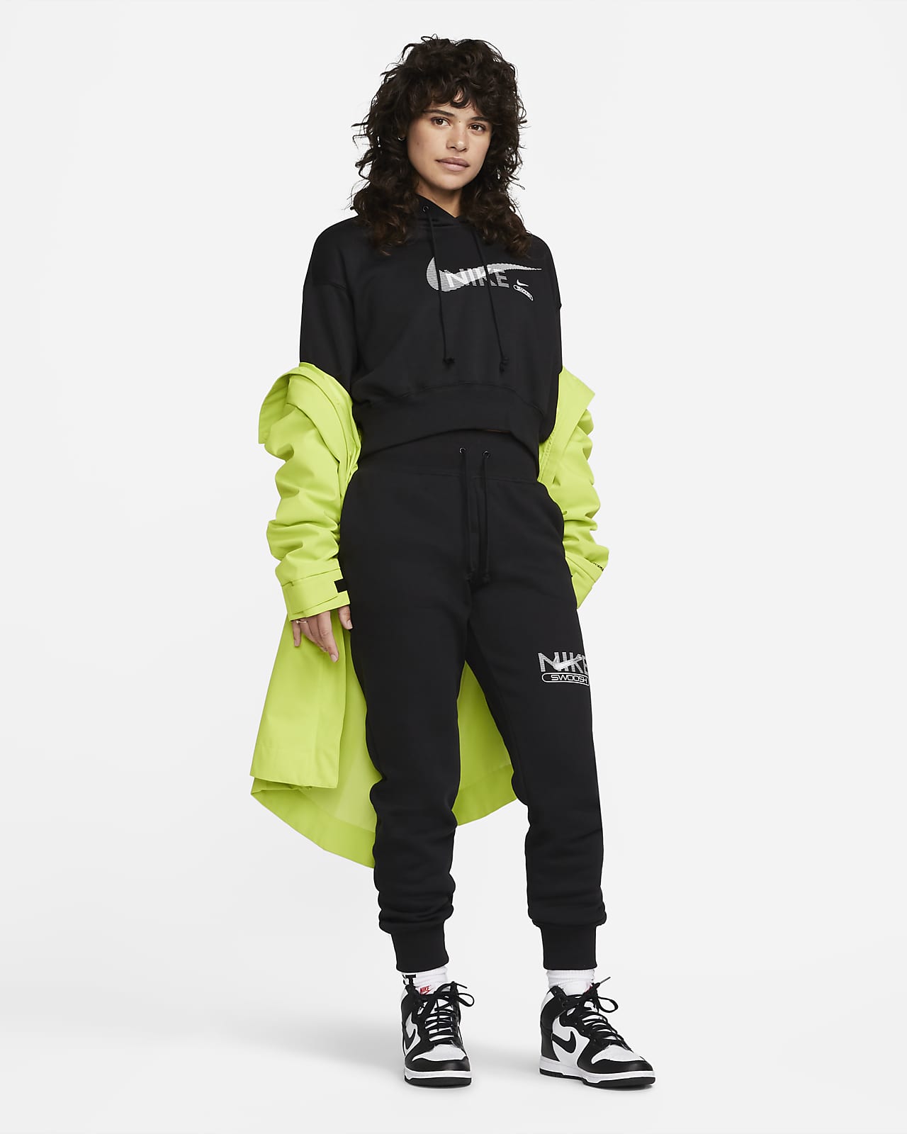asistente Sur oeste Botánico Nike Sportswear Swoosh Sudadera con capucha de tejido Fleece - Mujer. Nike  ES