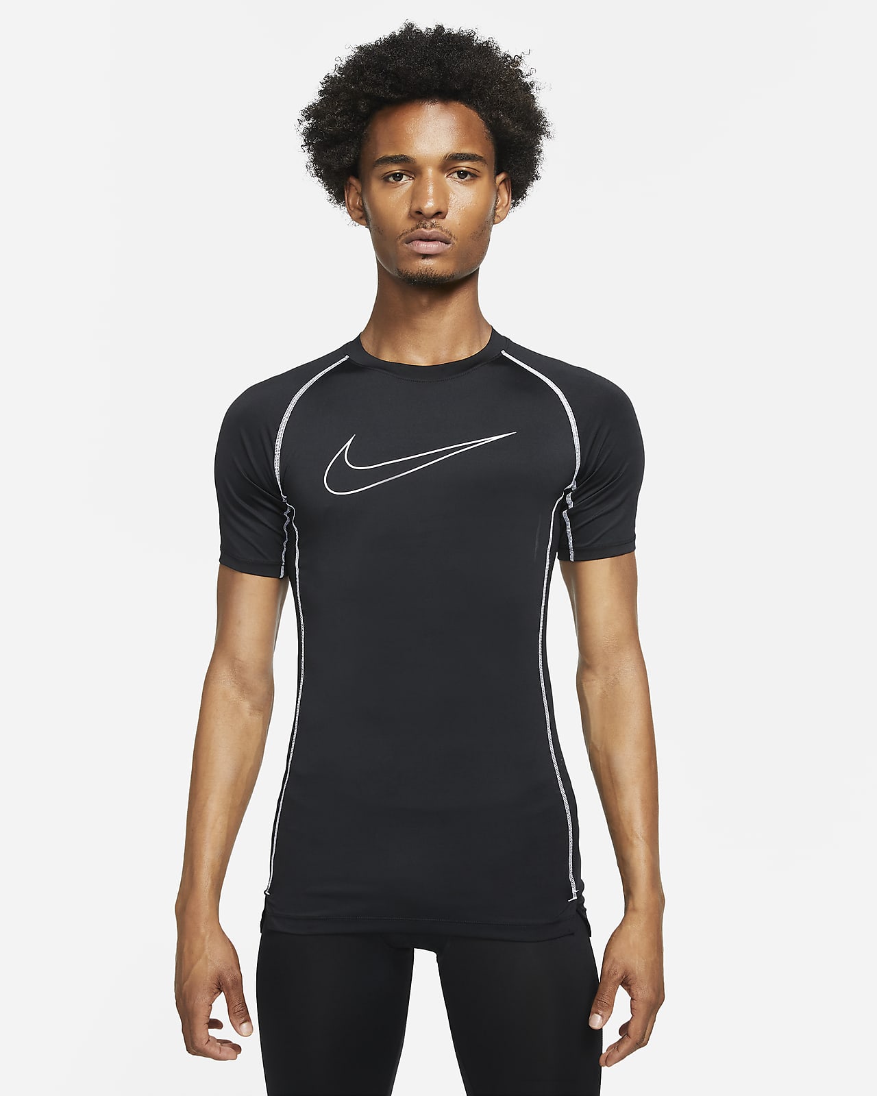 Nike Pro Dri-FIT Men's Tight-Fit Short-Sleeve Top. Nike LU