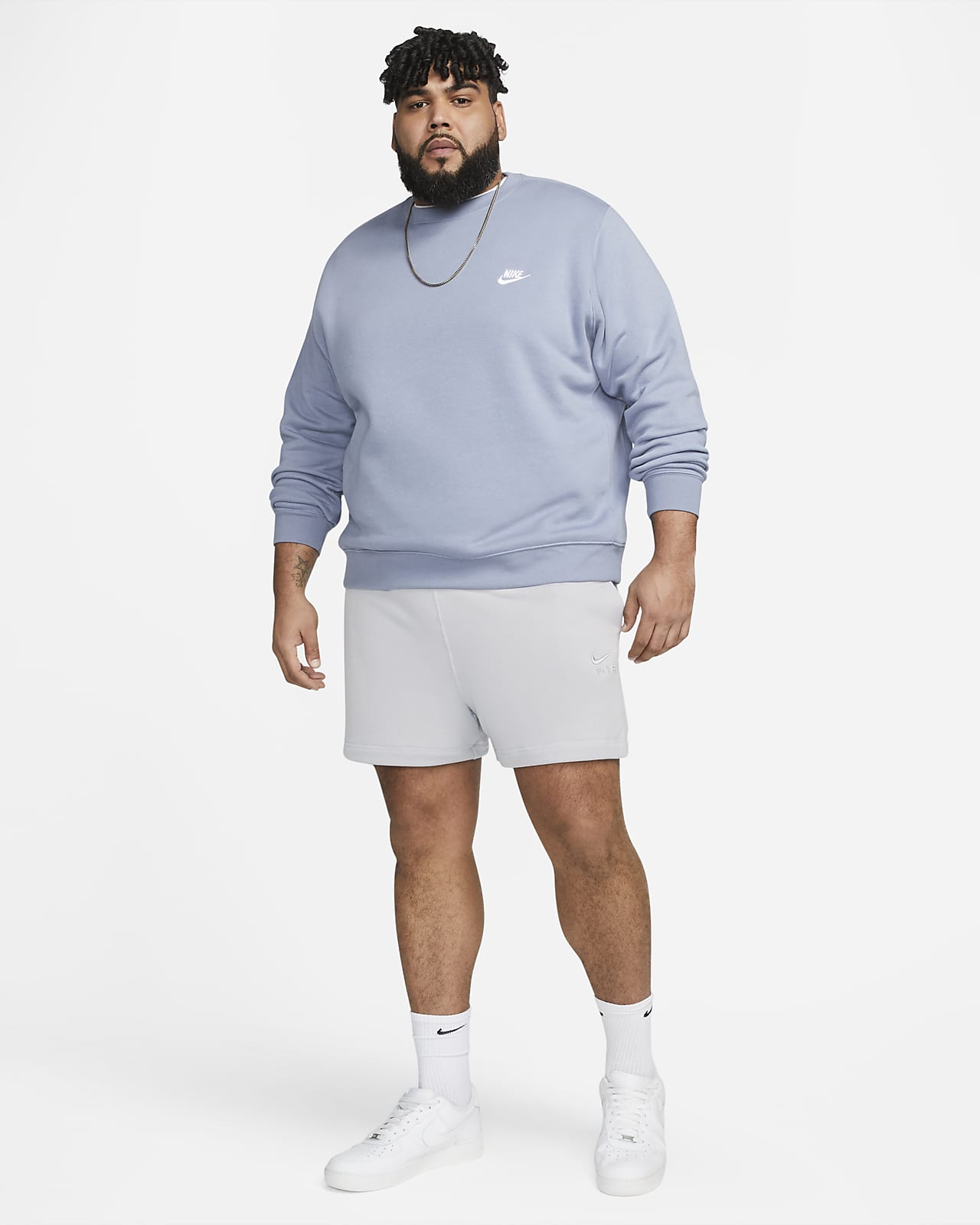 Nike Mens Sportswear Logo Shorts Carbon Heather/White 836277-091 Size  2X-Large 