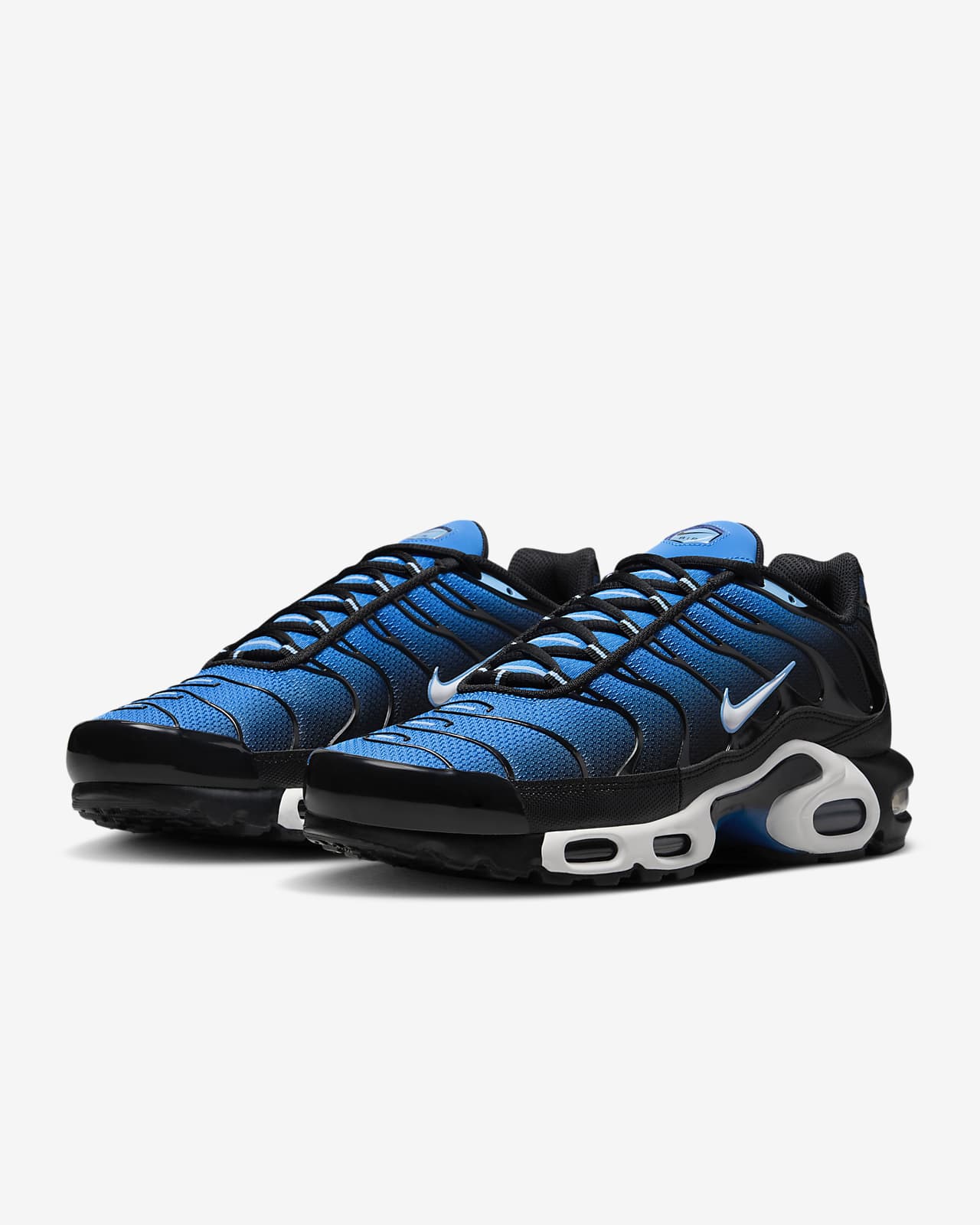 Men's nike black deals and blue shoes