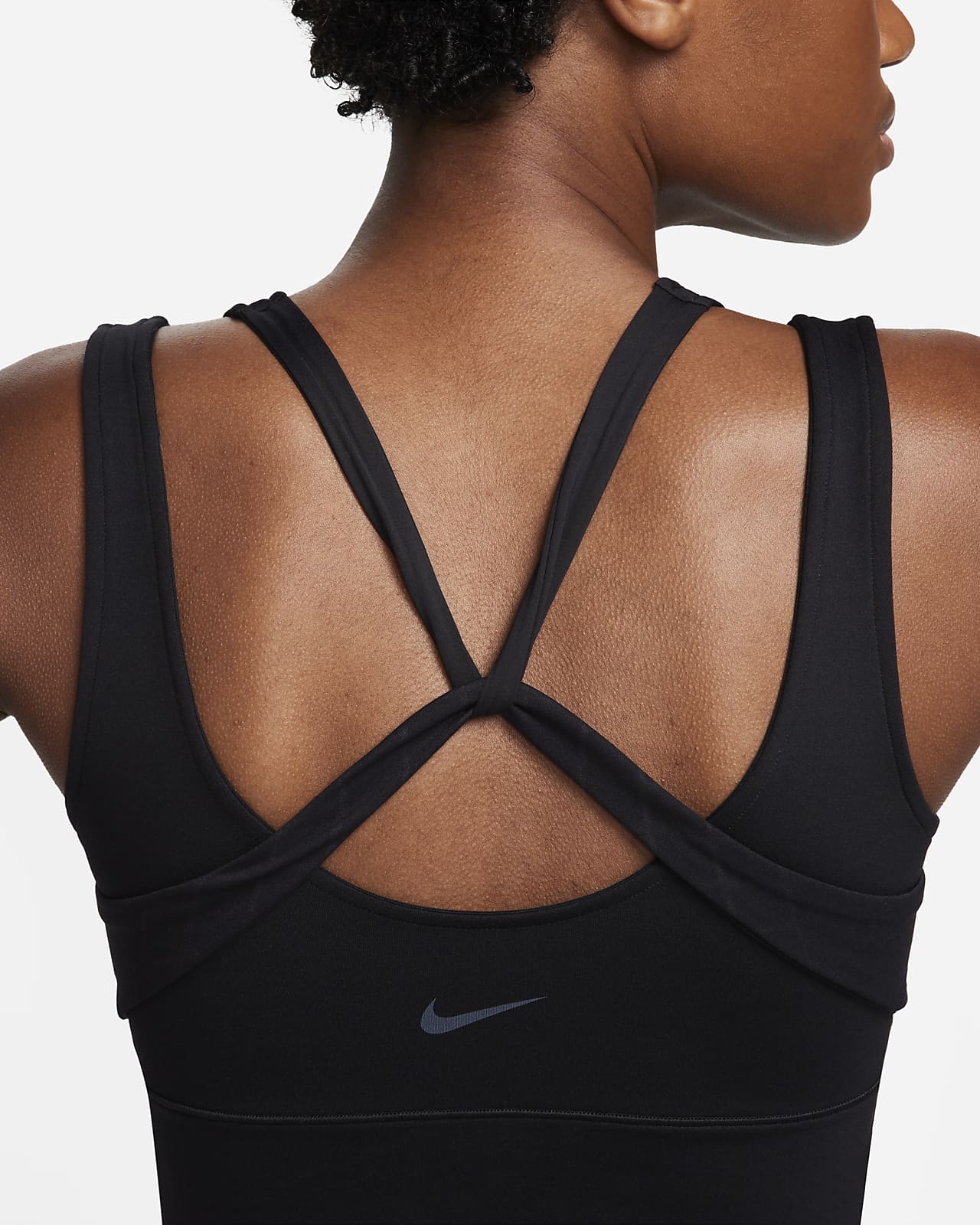 Nike Yoga Luxe Eyelet Shelf-bra Tank in White