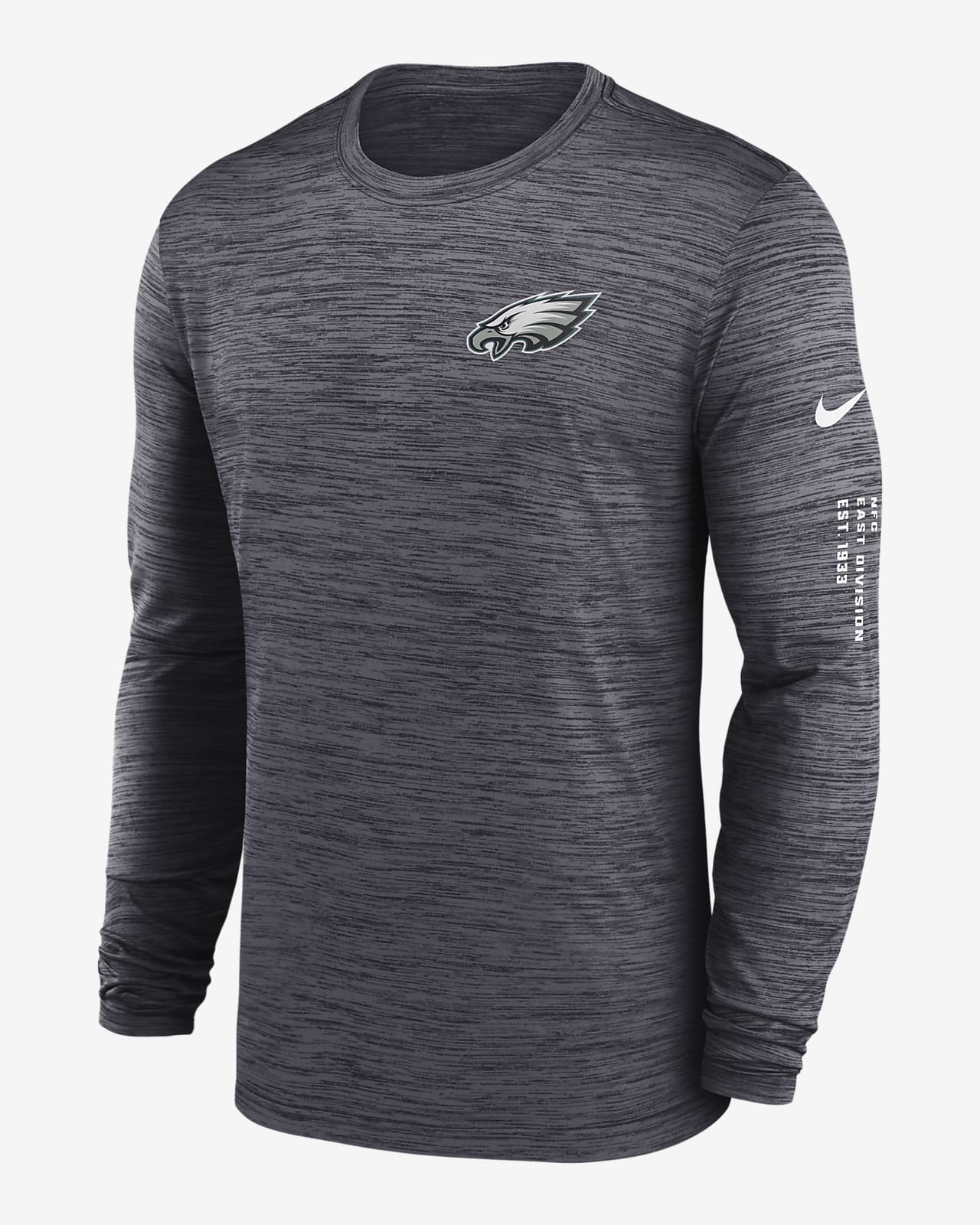 Nike Men's Philadelphia Eagles Sideline Alt Velocity Long Sleeve T-Shirt - Black - XL Each