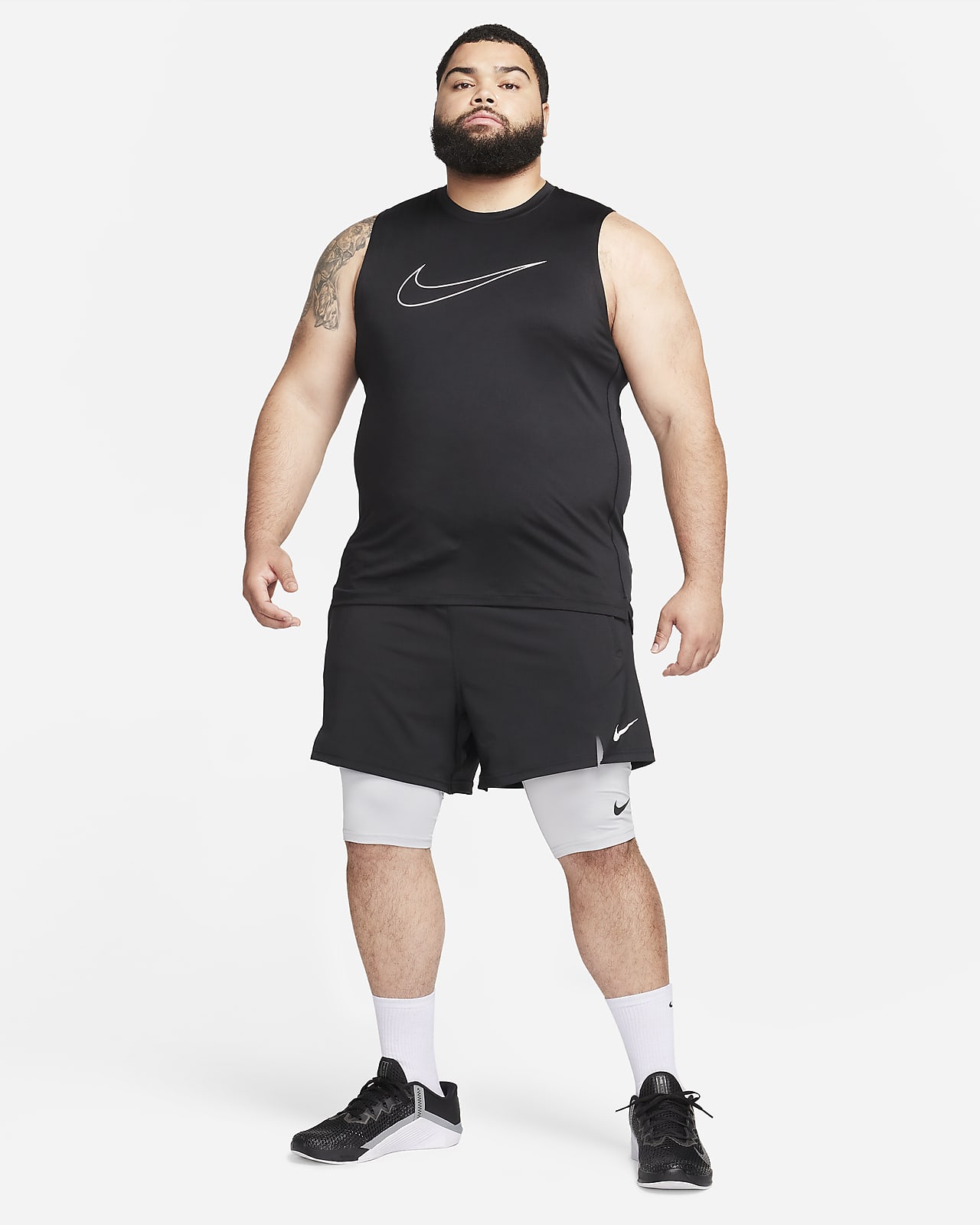 Nike Mallas Cortas Yoga Gris para Hombre