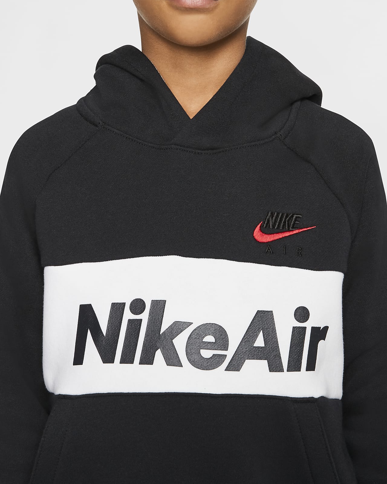 nike air hoodie grey and black