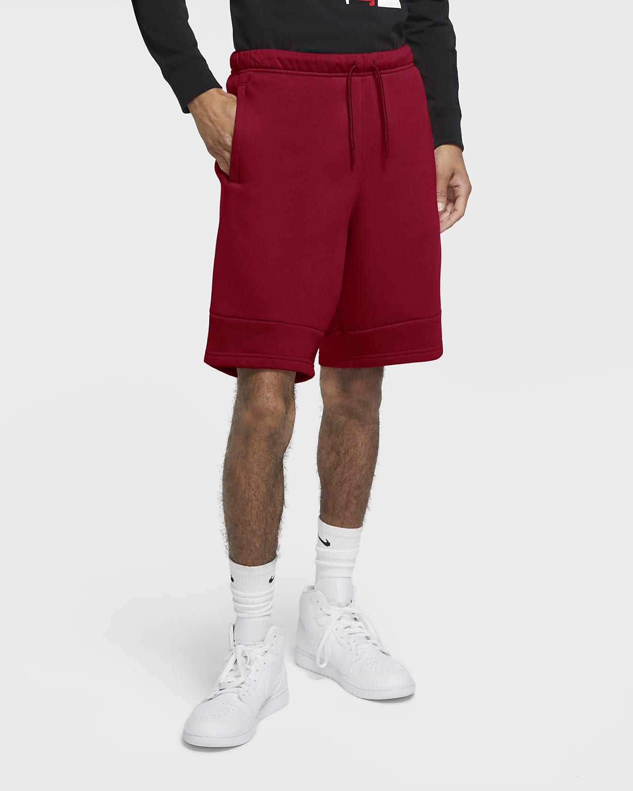 jordan jumpman logo men's fleece shorts